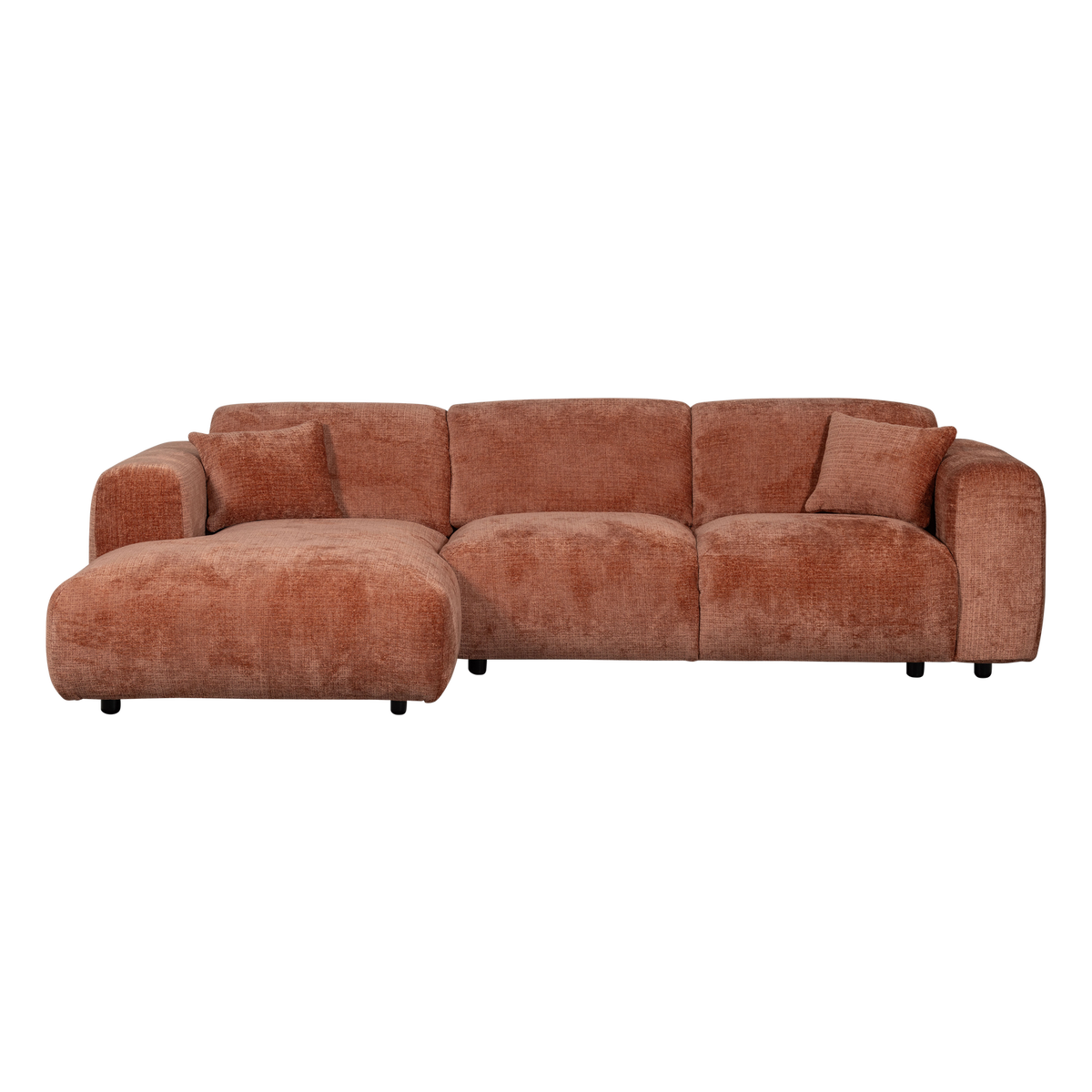 Szezlong CLOUD lewostronny szenil terakota – ujęcie 2