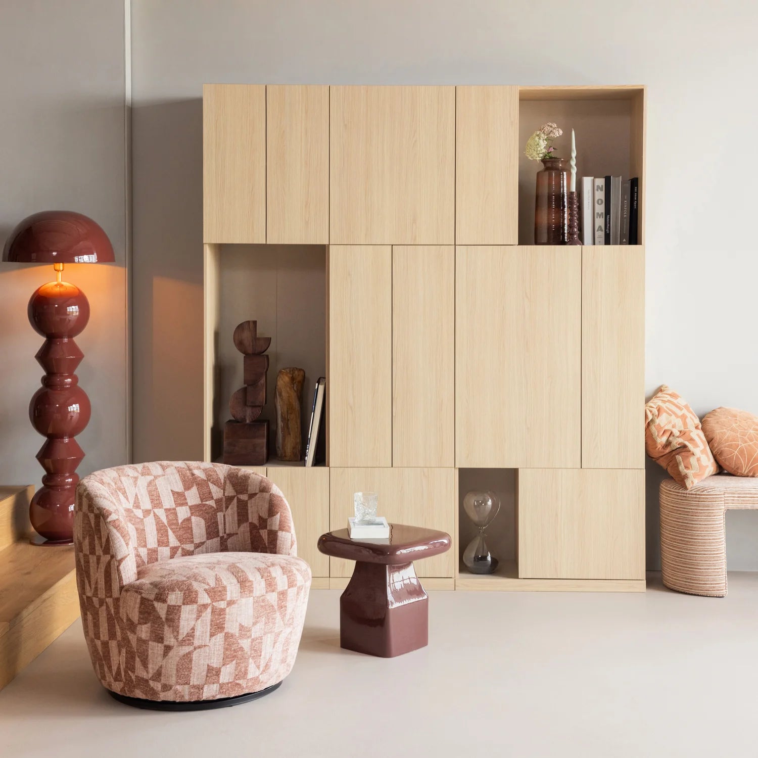 Side Table LOVA Burgundy