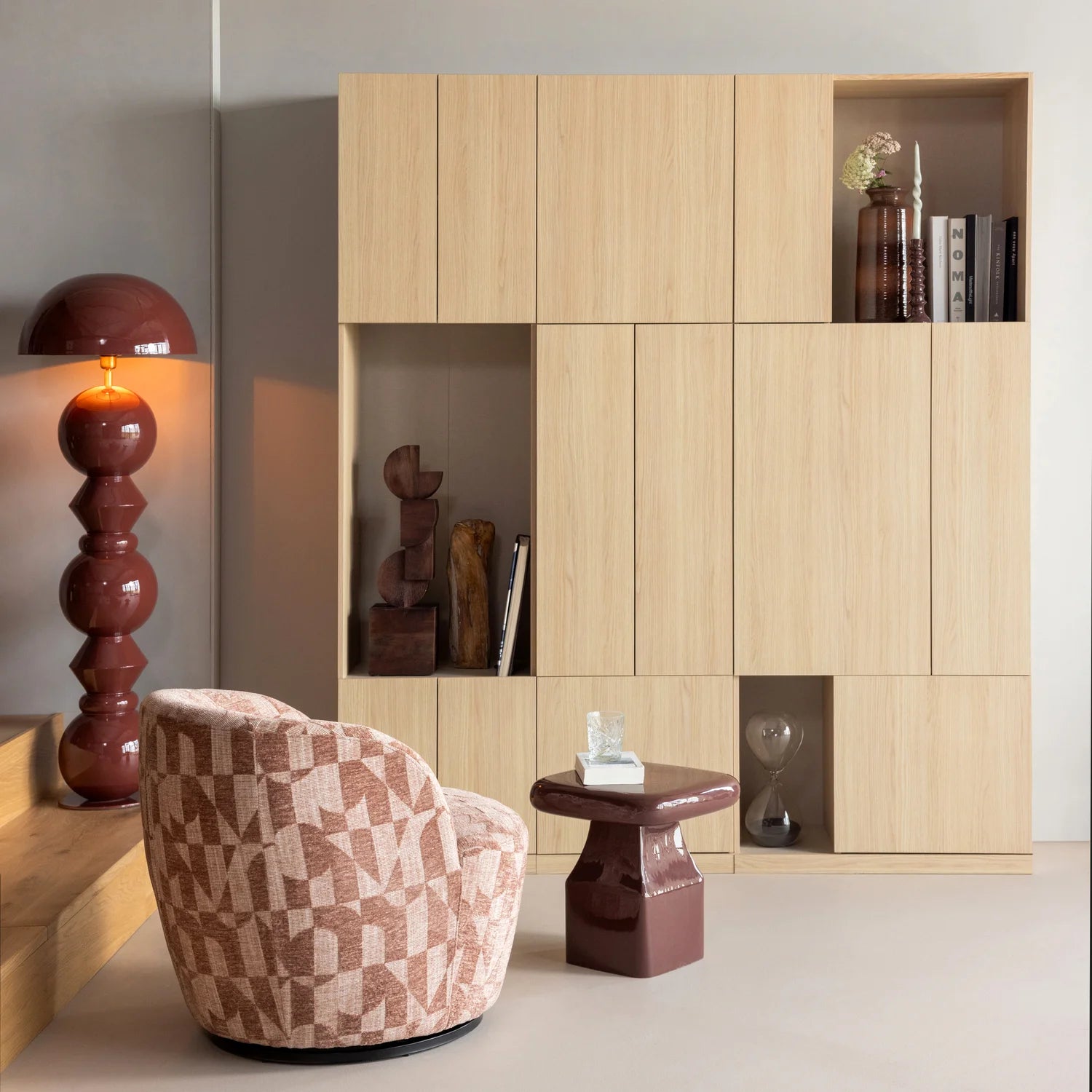 Side Table LOVA Burgundy