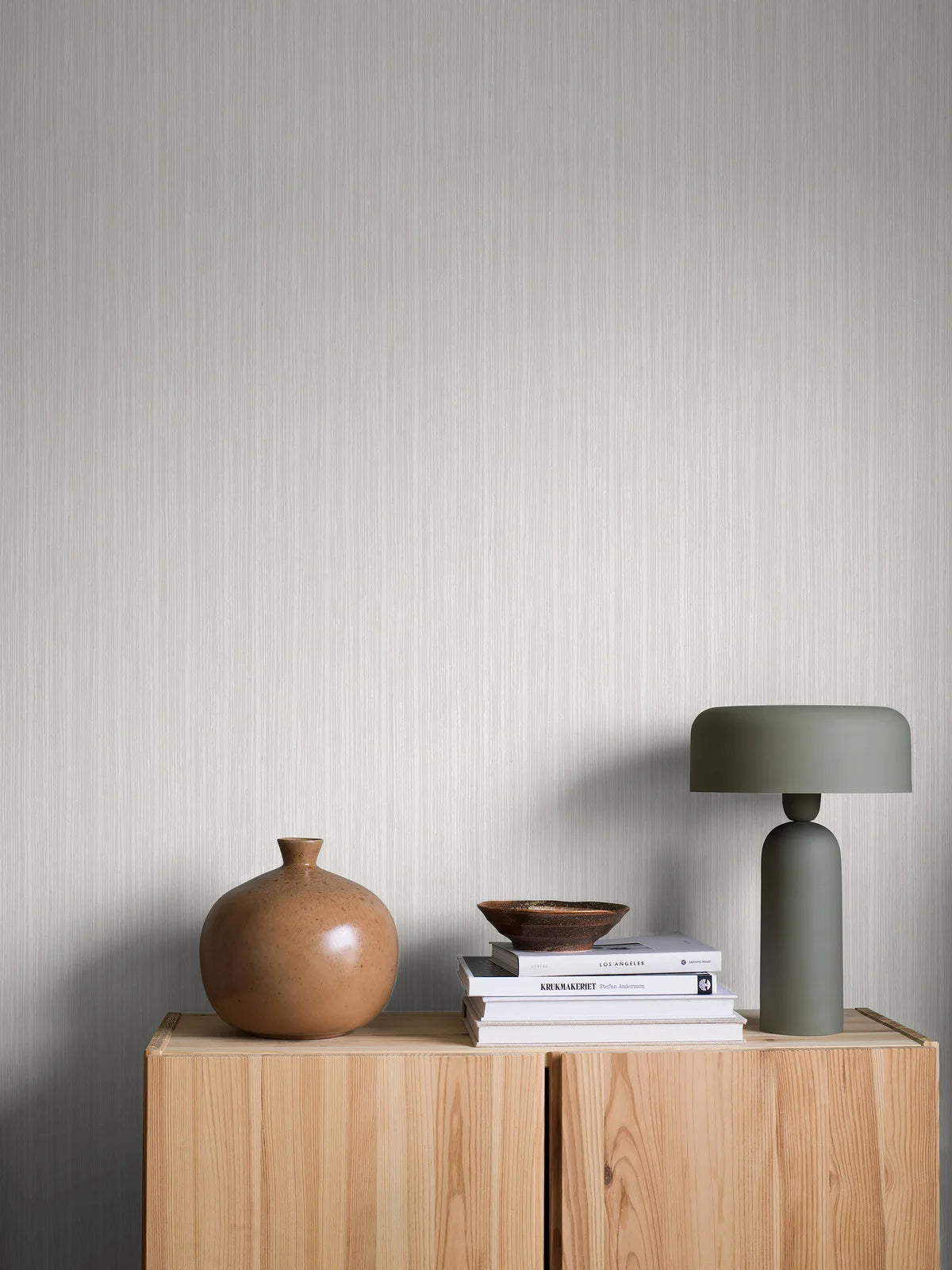 Non-woven paper wallpaper with graphic pattern INGA gray