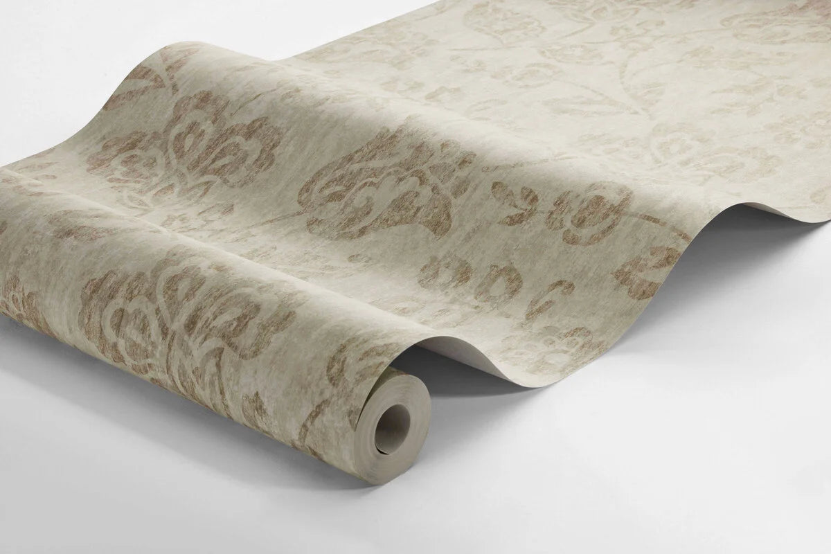 Vlies-Tapete mit pflanzlichem Muster CORNELIA beige