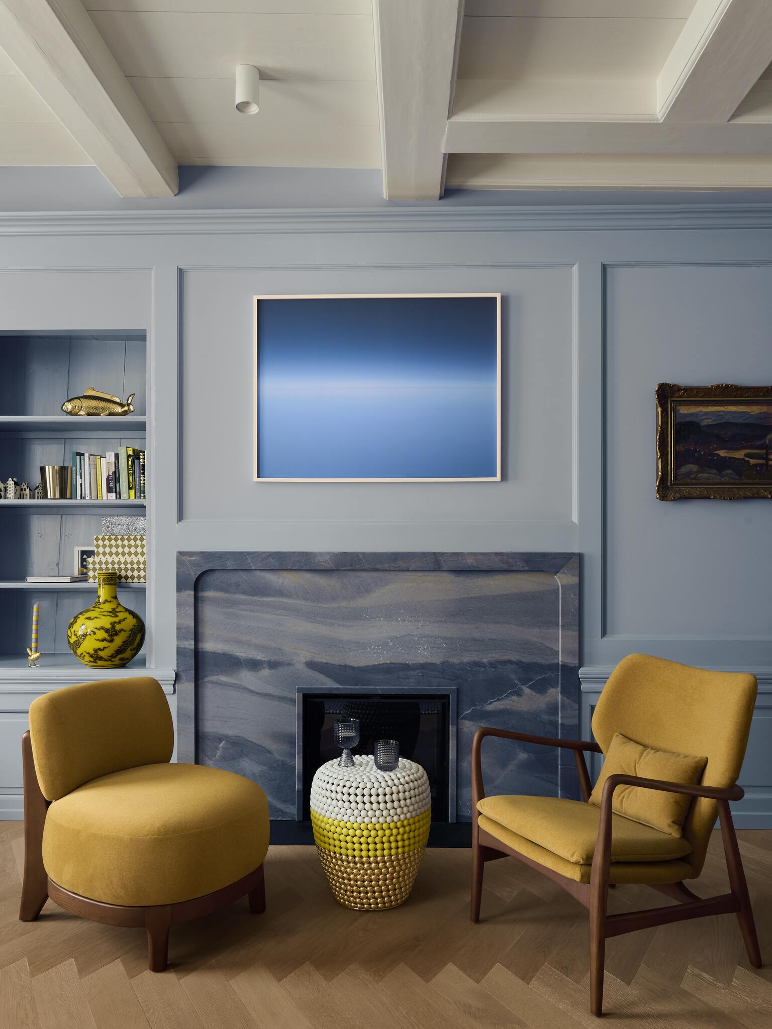 Set von Kerzenhaltern FLOCK OF BIRDS goldfarben