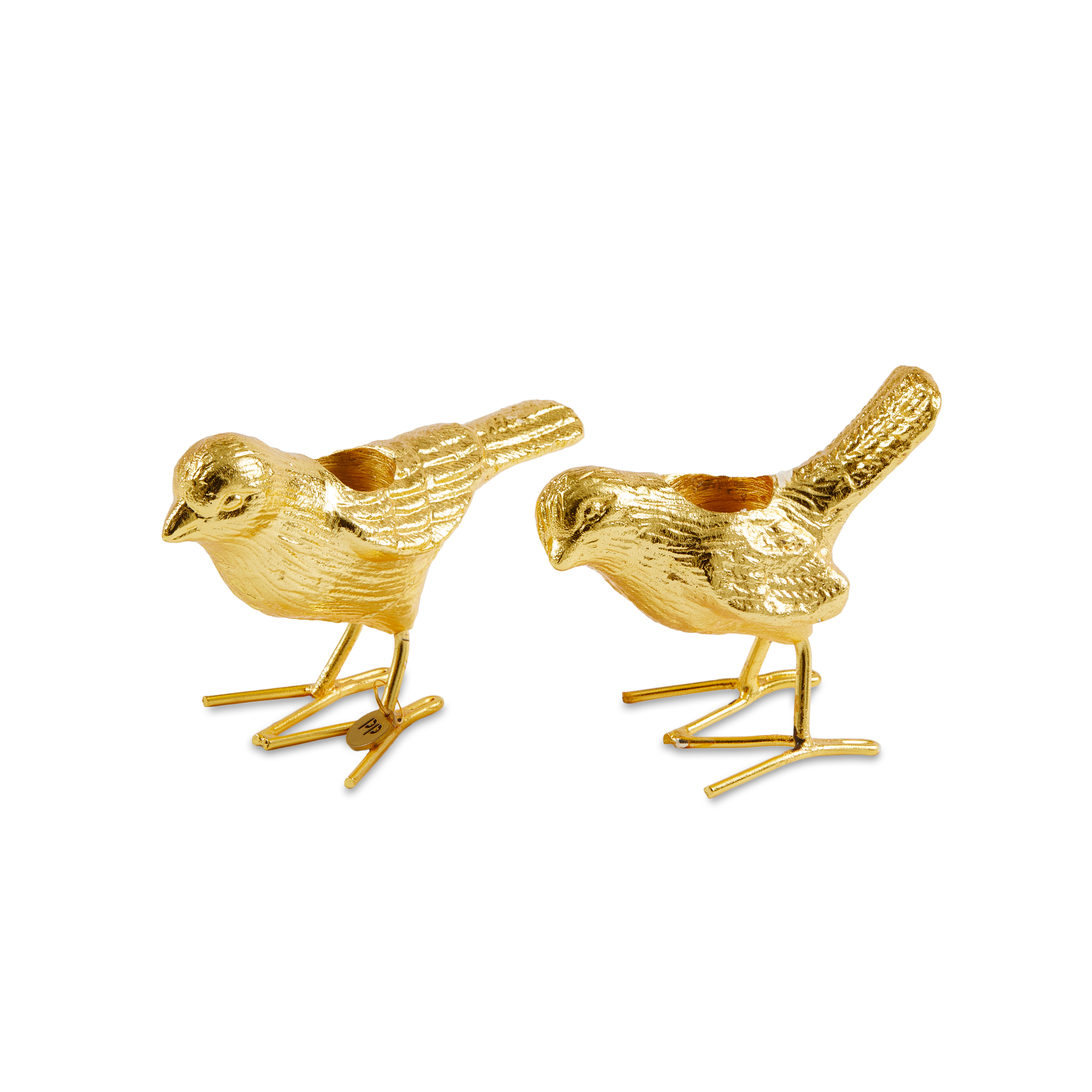 Set von Kerzenhaltern FLOCK OF BIRDS goldfarben