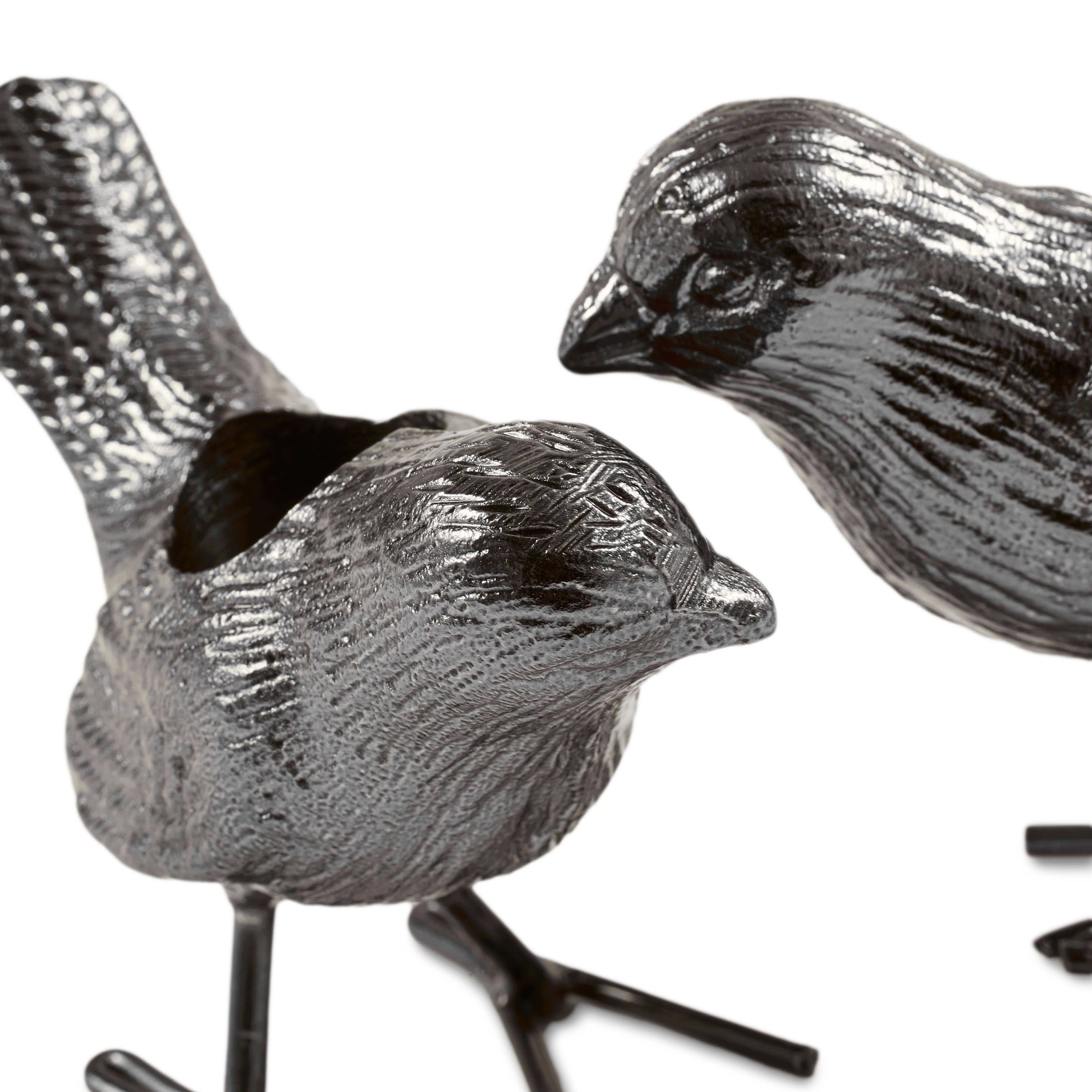 FLOCK OF BIRDS Candle Holders Dark Gray
