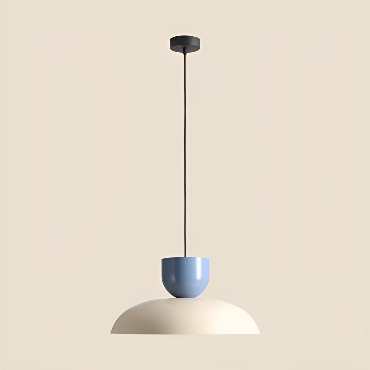 Lampa wisząca ELLA kremowy z niebieskim