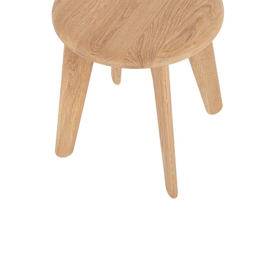 Slab stool oak wood