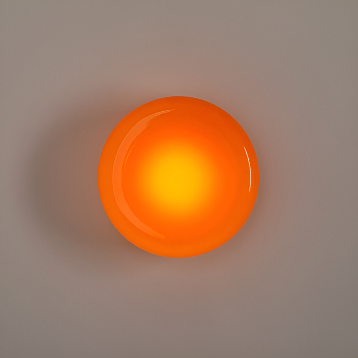 Orangefarbene Wandleuchte BONBON
