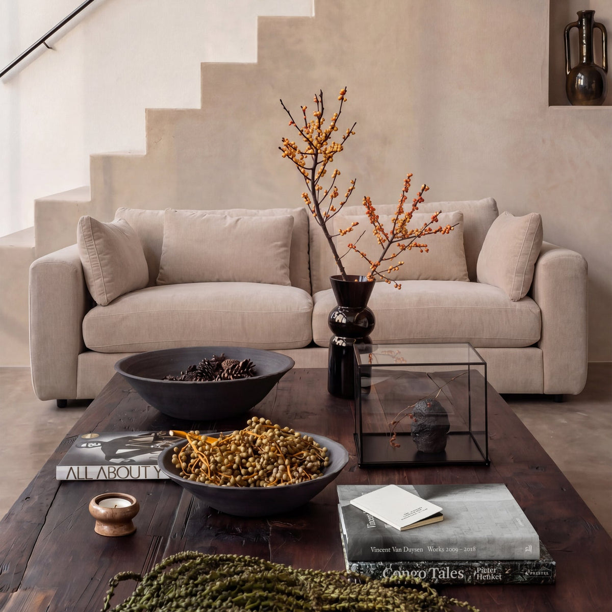 Sofa 3-osobowa CHUNKY szenil piaskowy – ujęcie 3