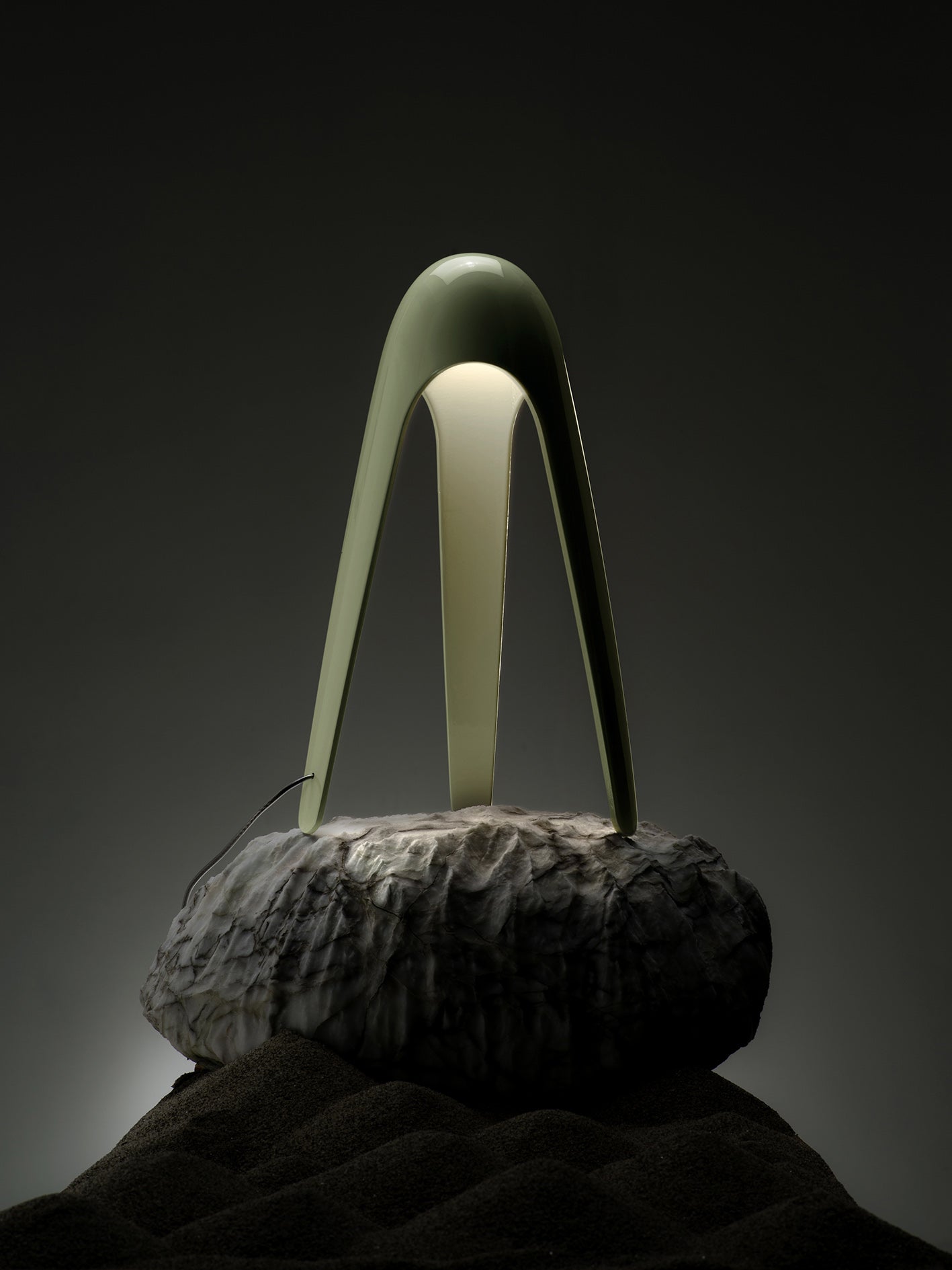 CYBORG Table Lamp in Shimmering Green