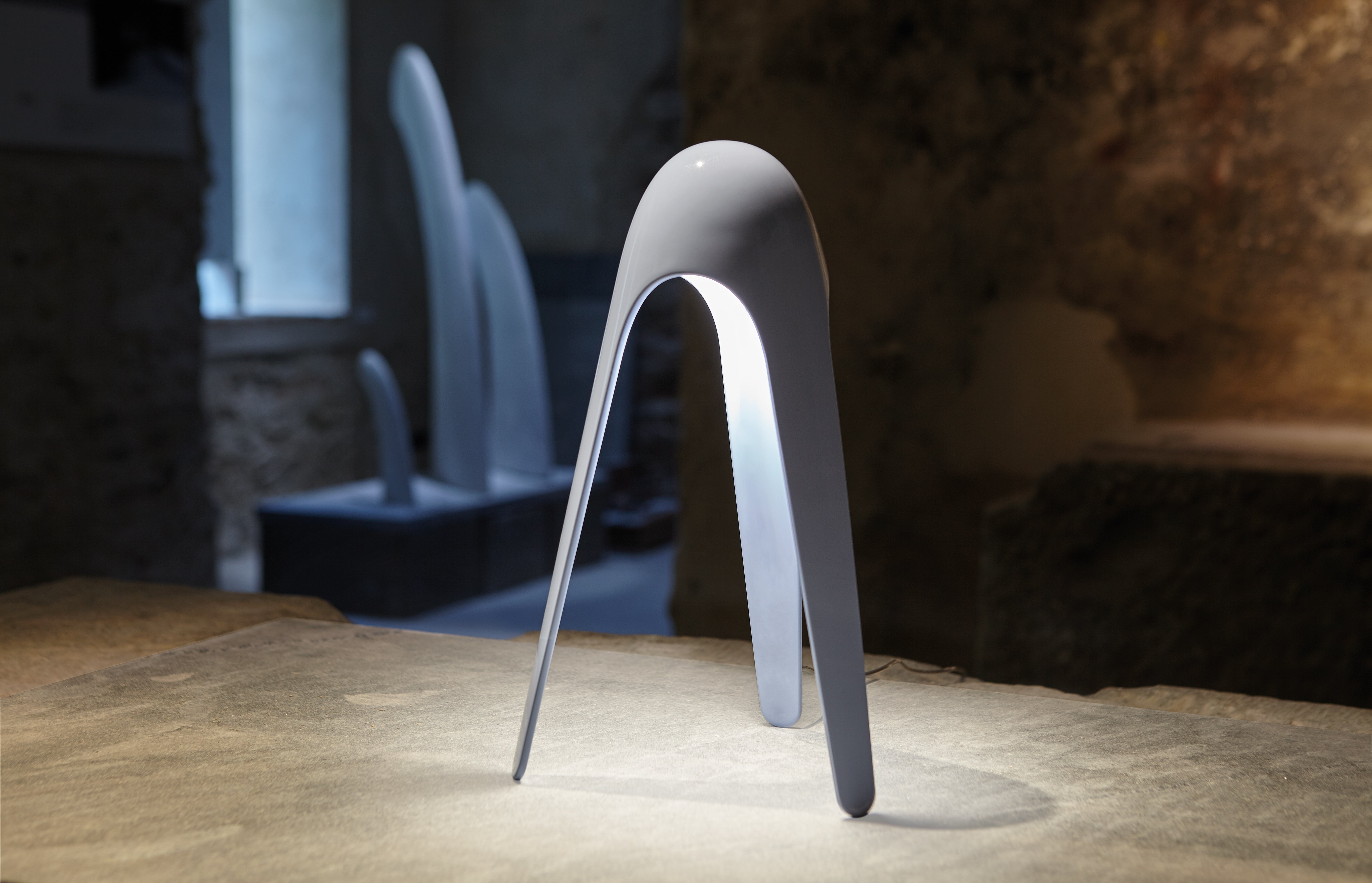 CYBORG Gray Table Lamp