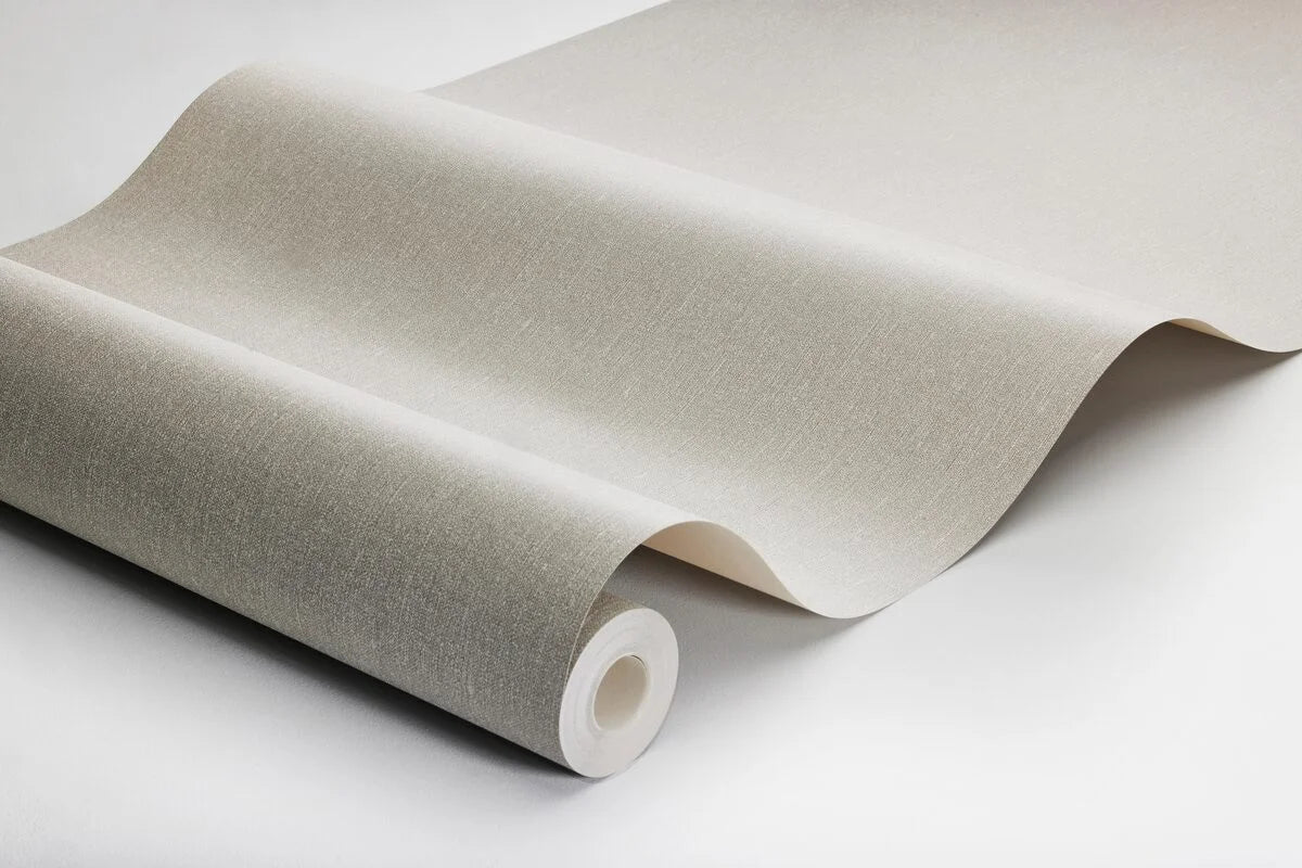 Structural wallpaper imitating linen - MUSCOT LINEN light brown