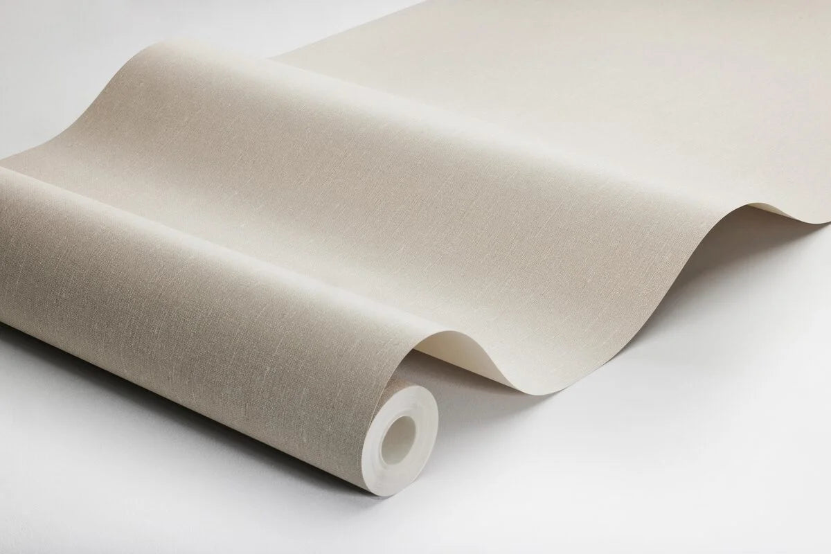 Structural wallpaper imitating linen - BEIGE