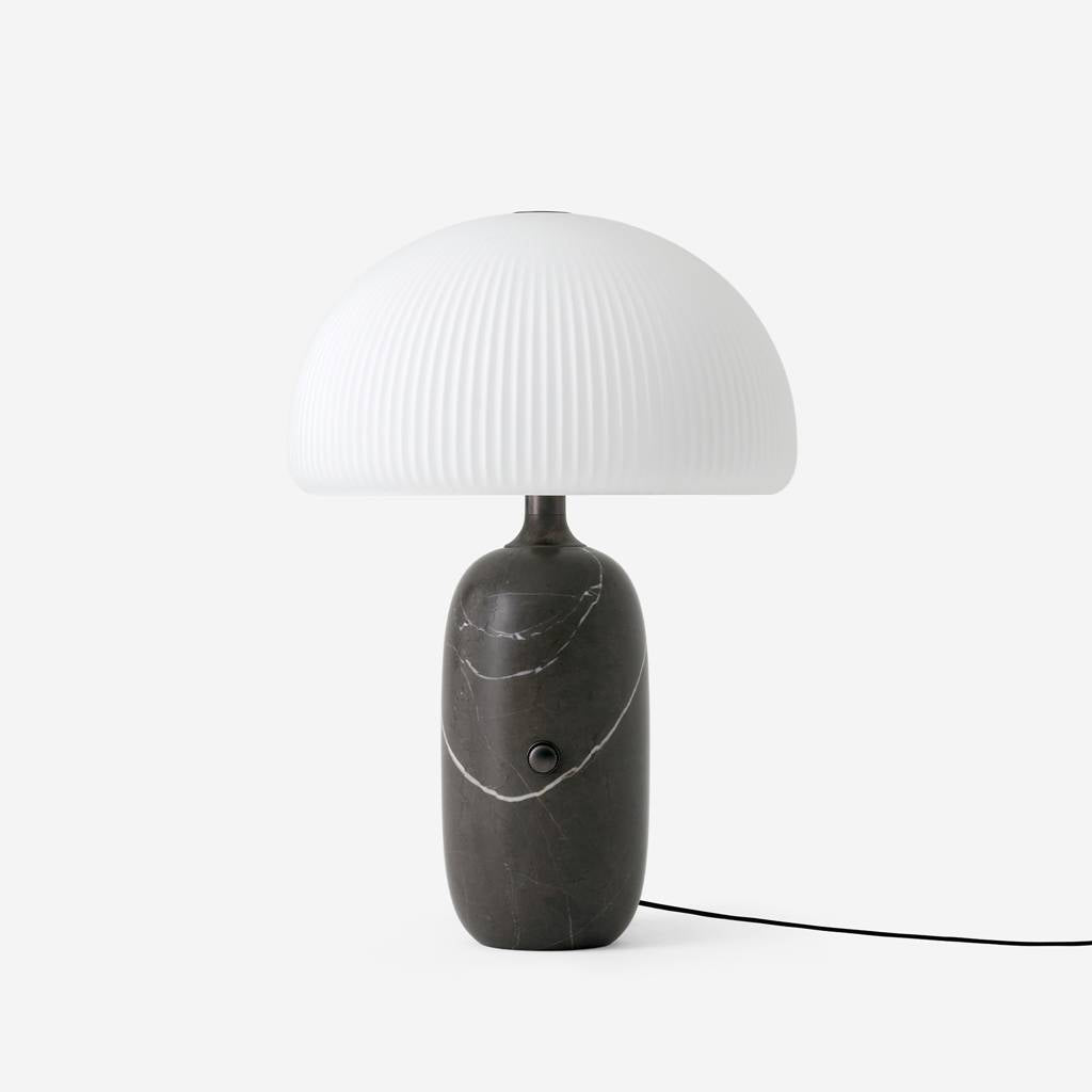 Sculpture Table Lamp in Gray Marble