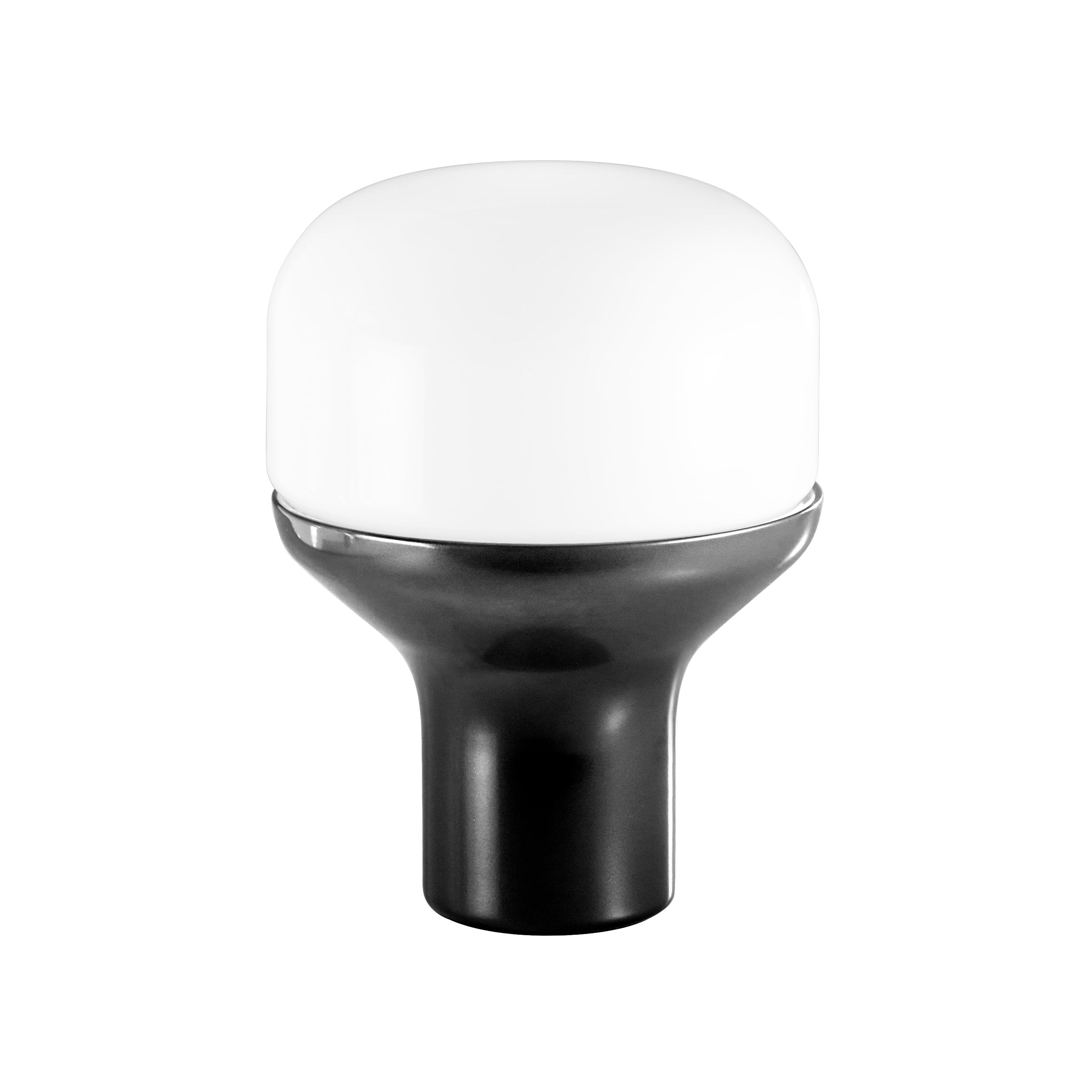 DELUX table lamp with opal glass and a black base