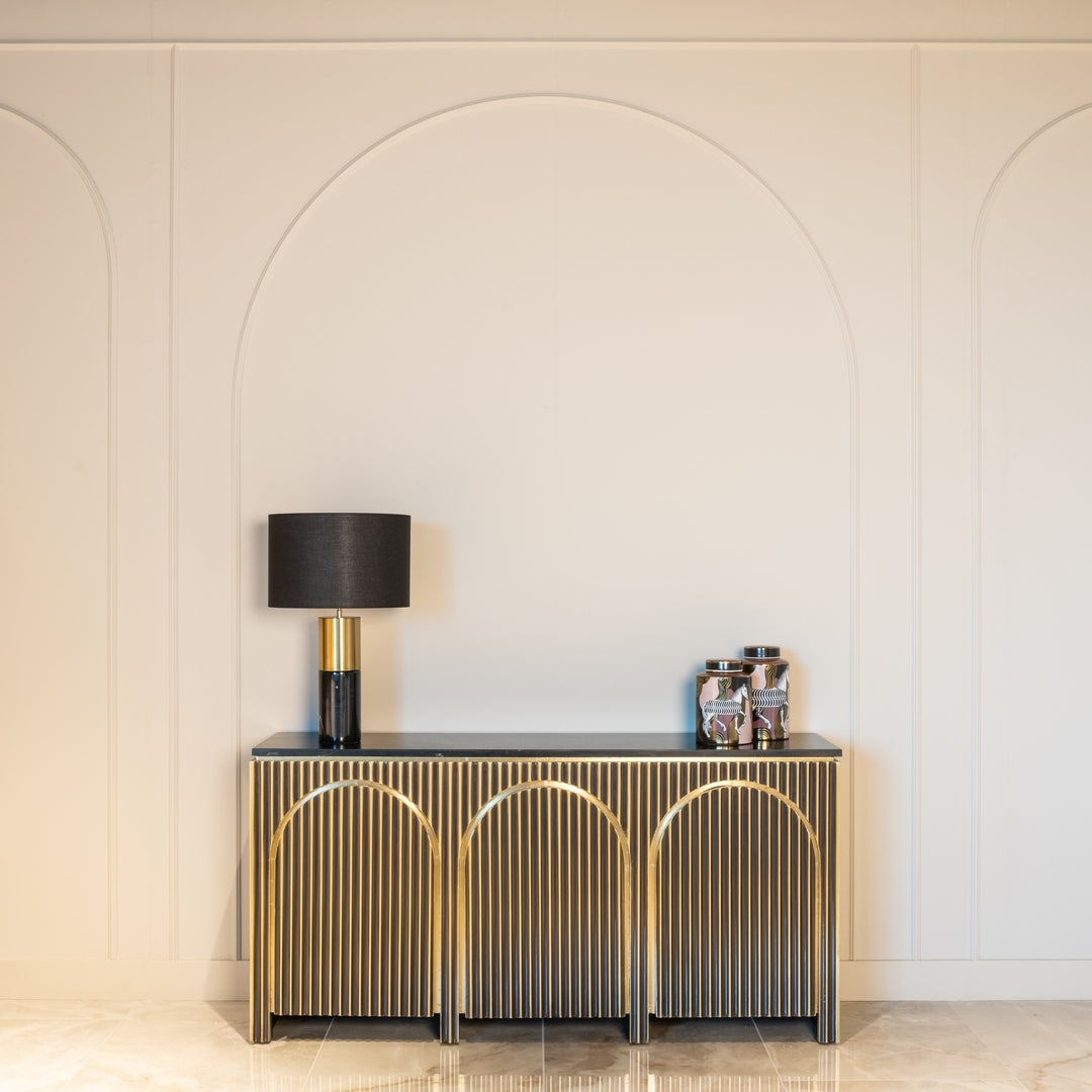 Kommode LES ARCS Marmor mit Messing