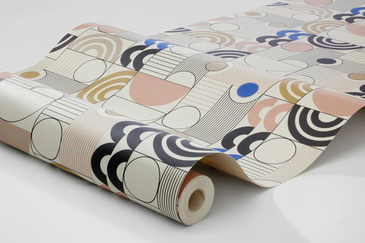 Vlies-Tapete mit geometrischem Muster COSMOPOLITAN beige