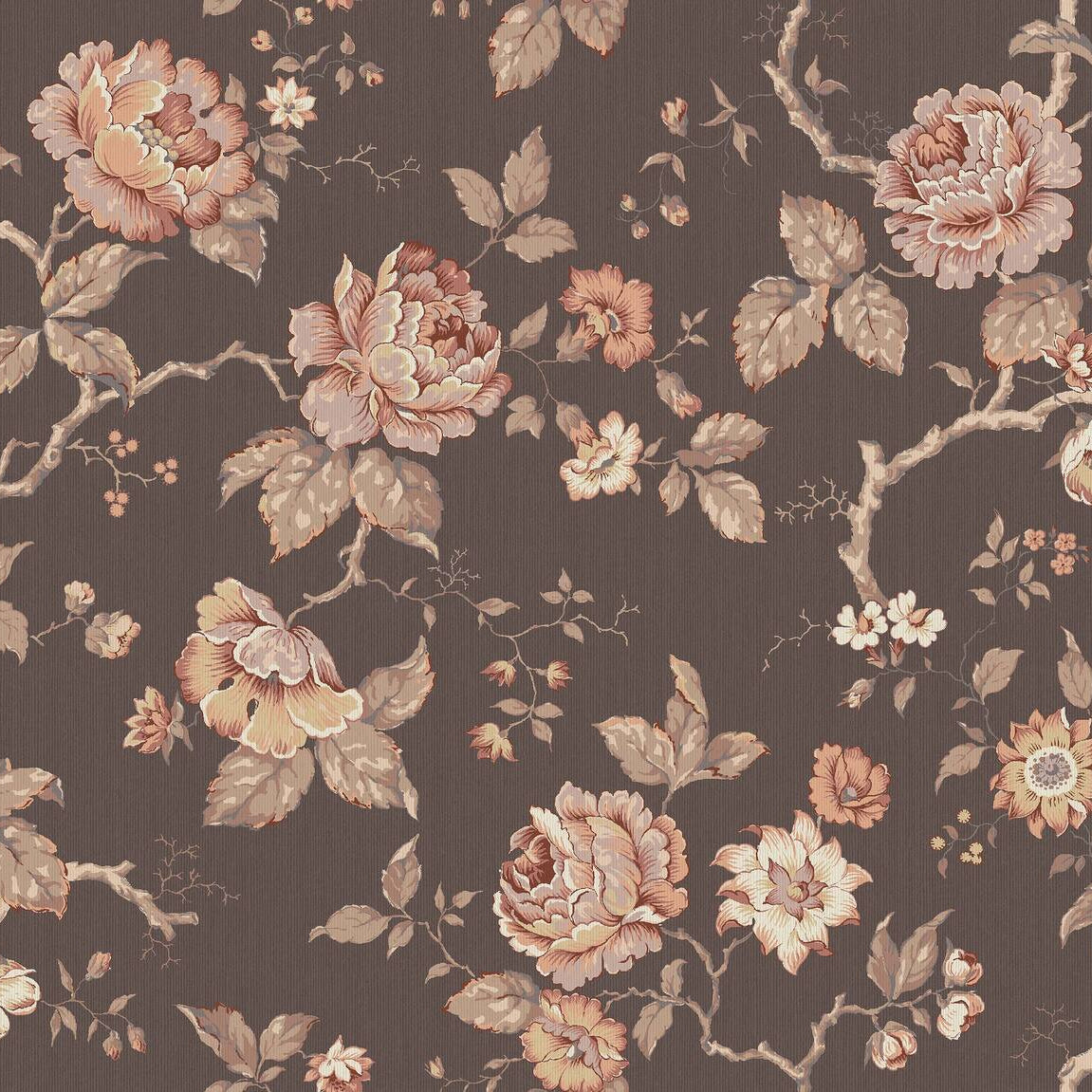 ROSENTRAD Brown Botanical Pattern Wallpaper