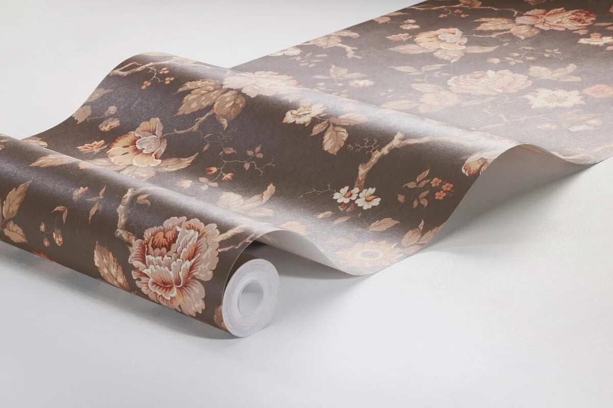 ROSENTRAD Brown Botanical Pattern Wallpaper