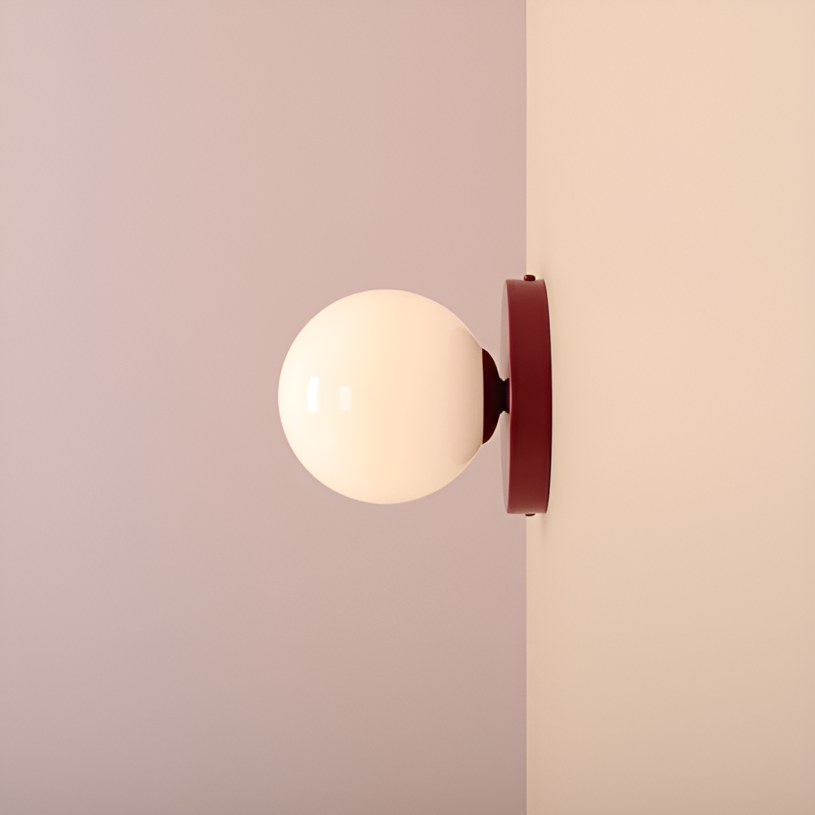 BALL DUO rote Wandleuchte