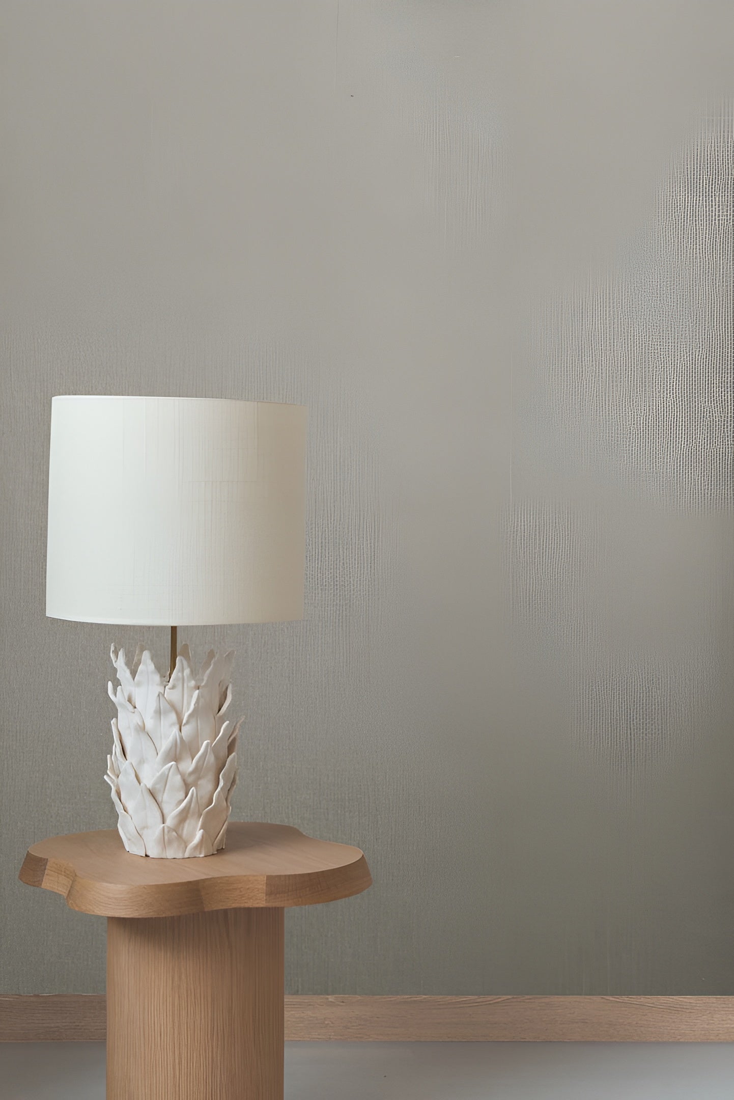 Textiltapete aus Leinen LINORA - OPALINE hellgrün