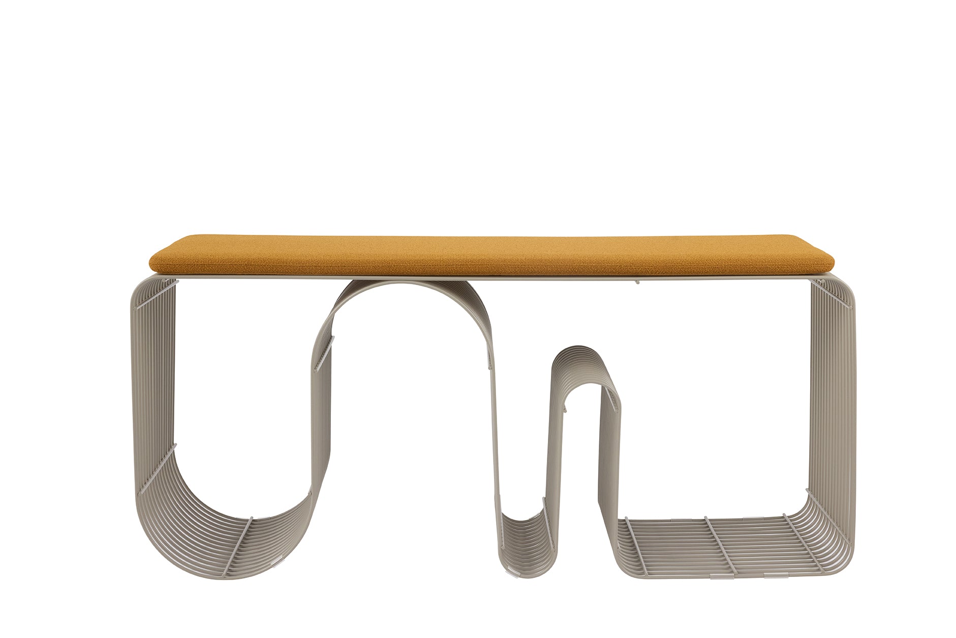 CURVA taupe bench