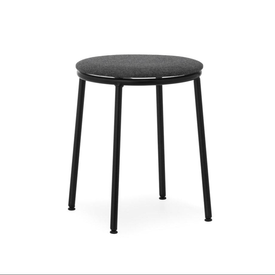 Circa gray stool with a black base