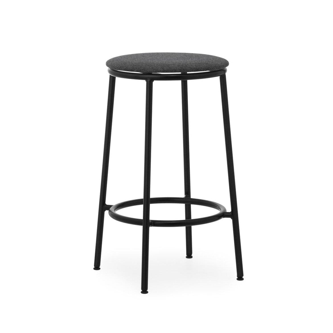 Circa gray bar chair with a black base