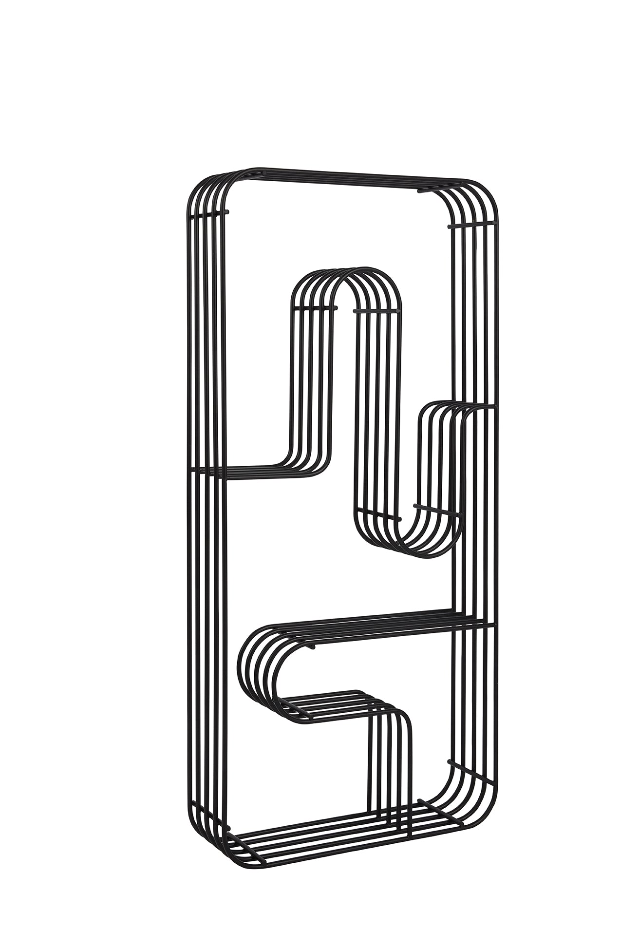 CURVA Black Wall Shelf