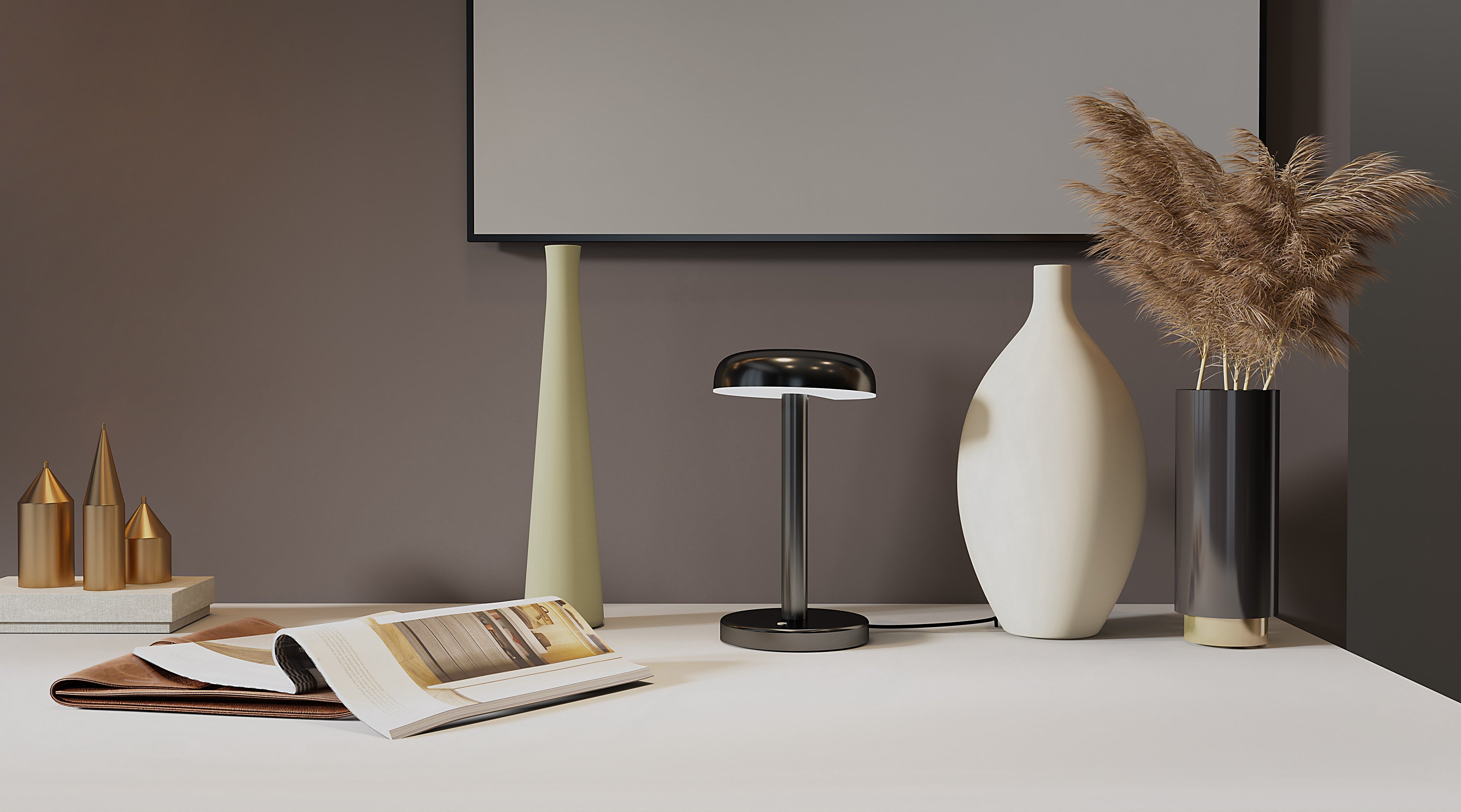 CABRIOLETTE Table Lamp in Glossy Black