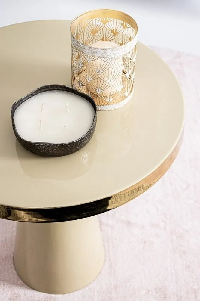 NANDIKA Beige Coffee Table with Gold