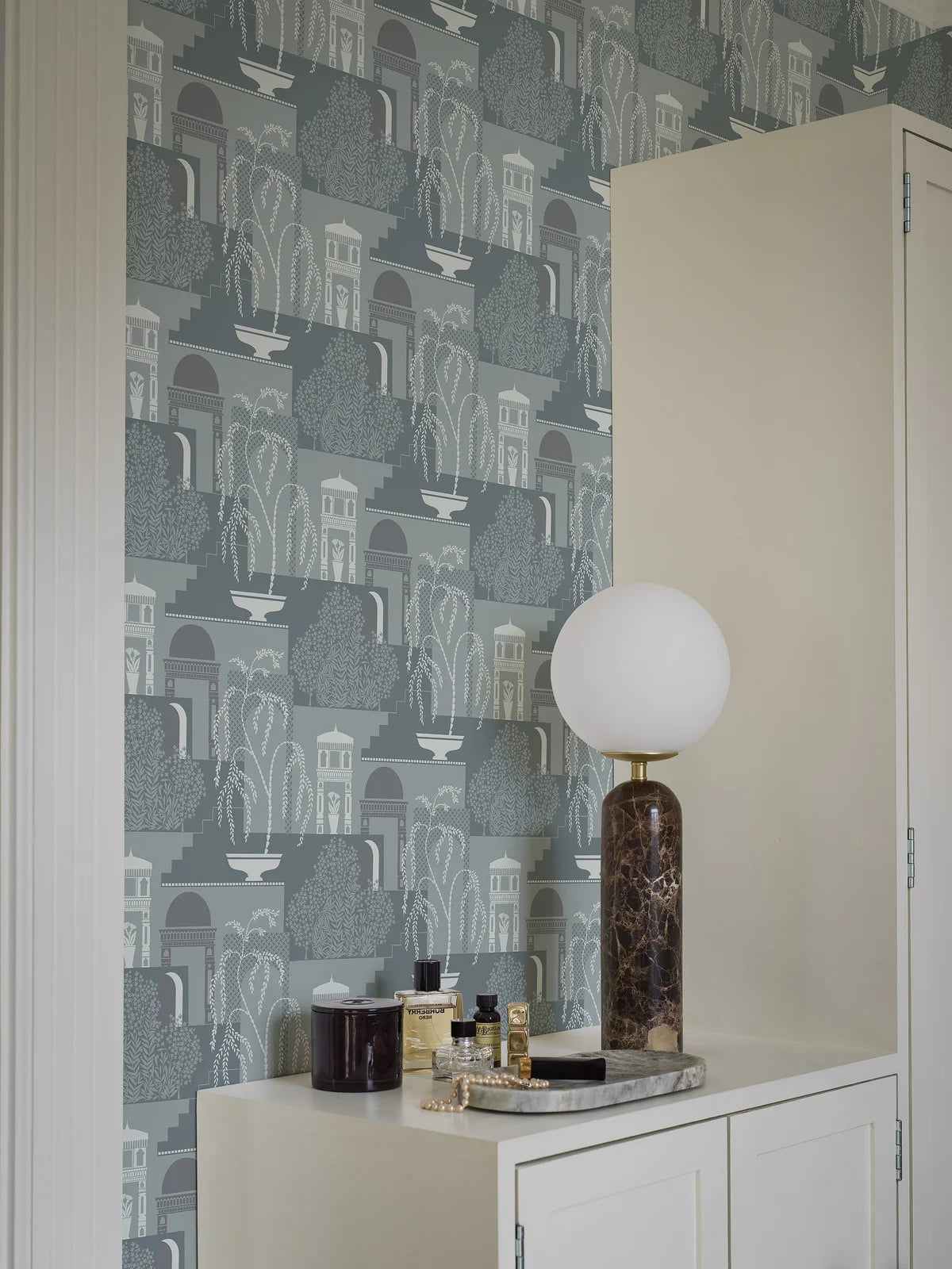Antique Landscape Wallpaper MIMI Blue
