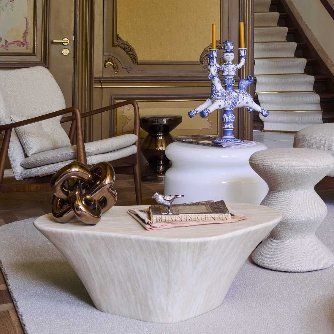 FLOCK OF BIRDS Candle Holders Light Pink Gold