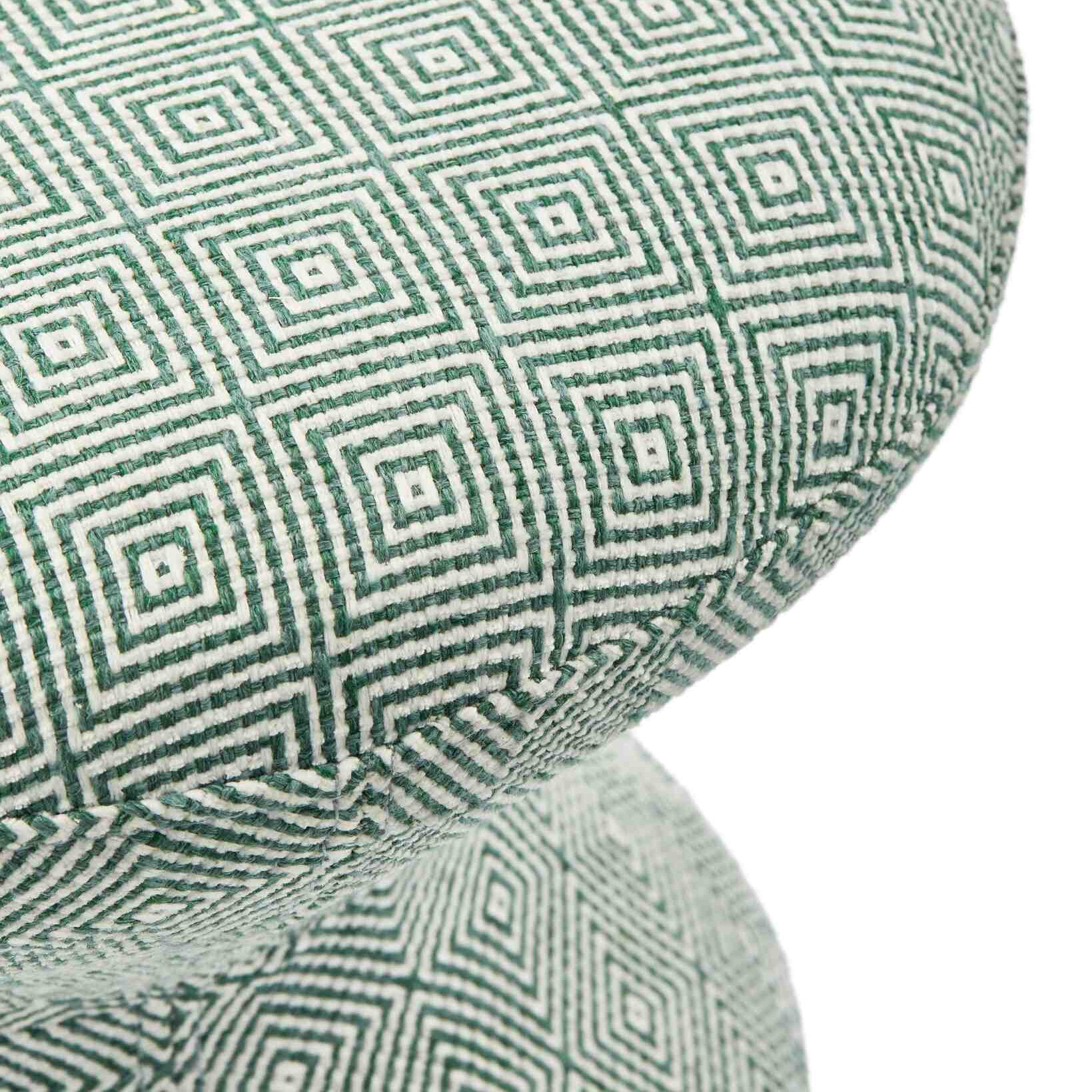 SOFT ZIG ZAG Stool Green with White