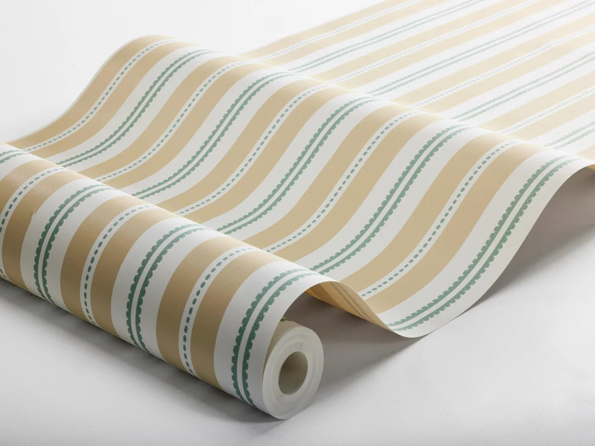 HEDDA Yellow and White Striped Wallpaper