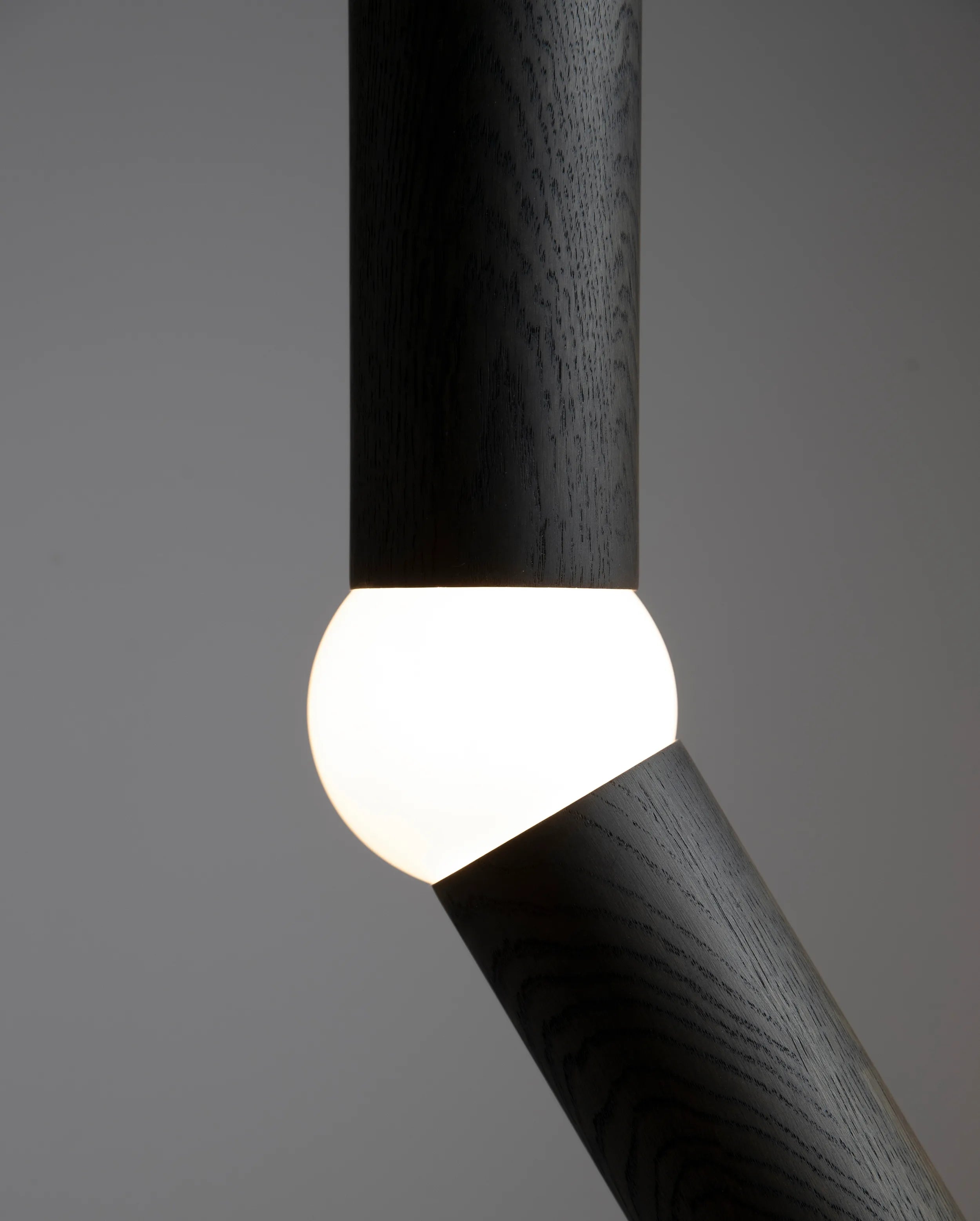 LIGHTBONE floor lamp black oak
