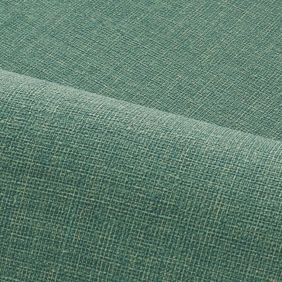 Structural vinyl wallpaper imitating jute LIENZO - ÉMERAUDE emerald