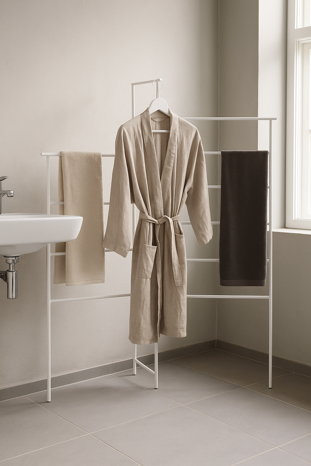 DORA white clothing rack