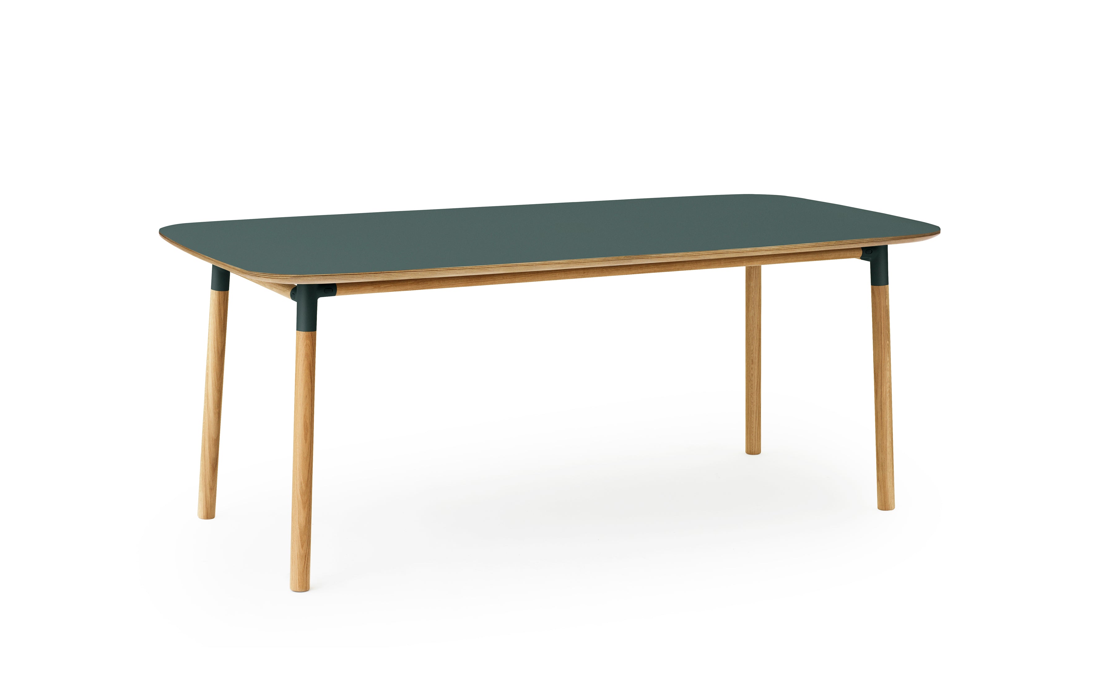 Form table Green top with an oak base