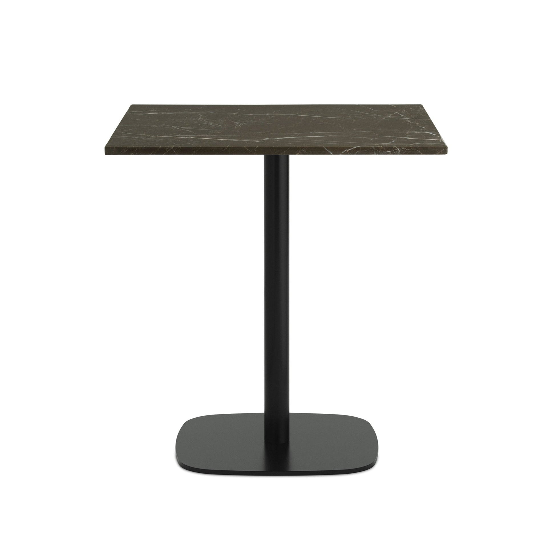 Coffee table square form marble coffee top with a black base
