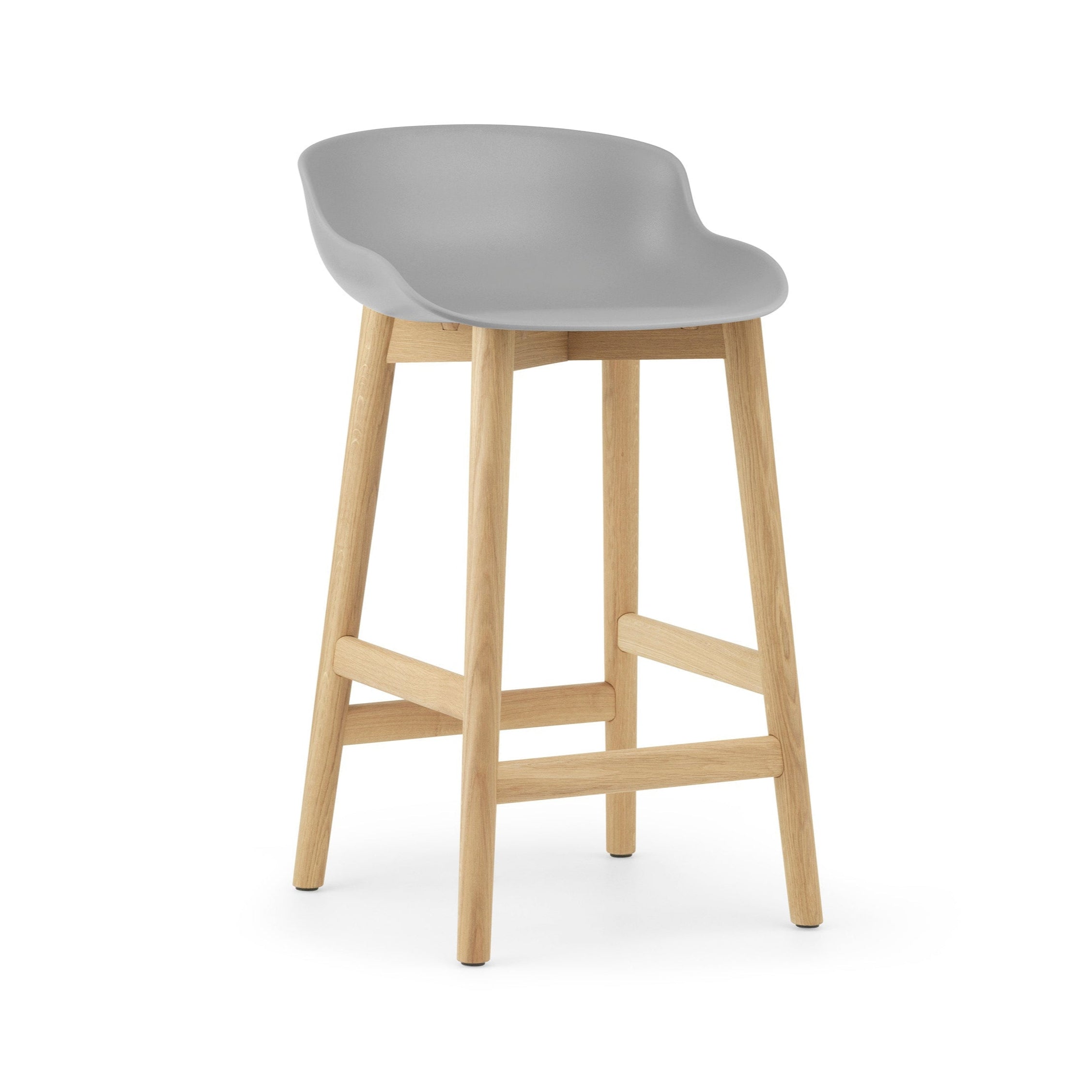 Hyg gray bar chair with an oak base
