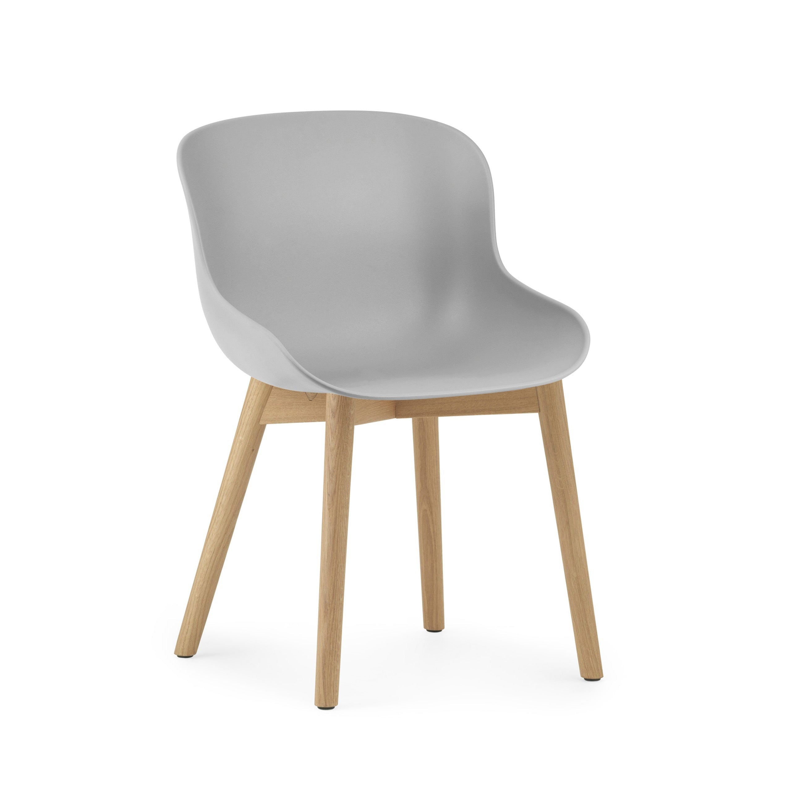 Hyg gray chair with a natural oak base