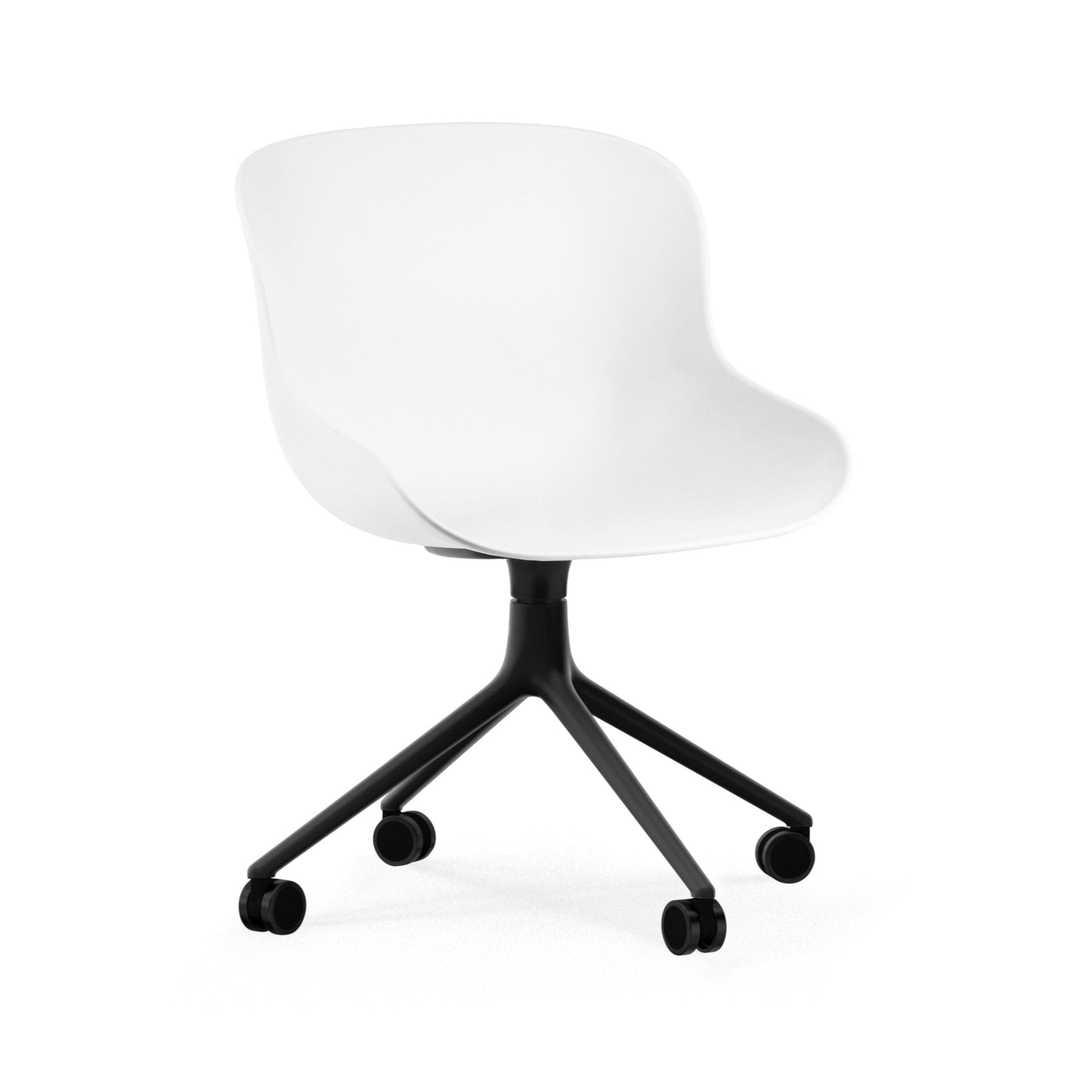 Hyg 4W white office chair with a black base