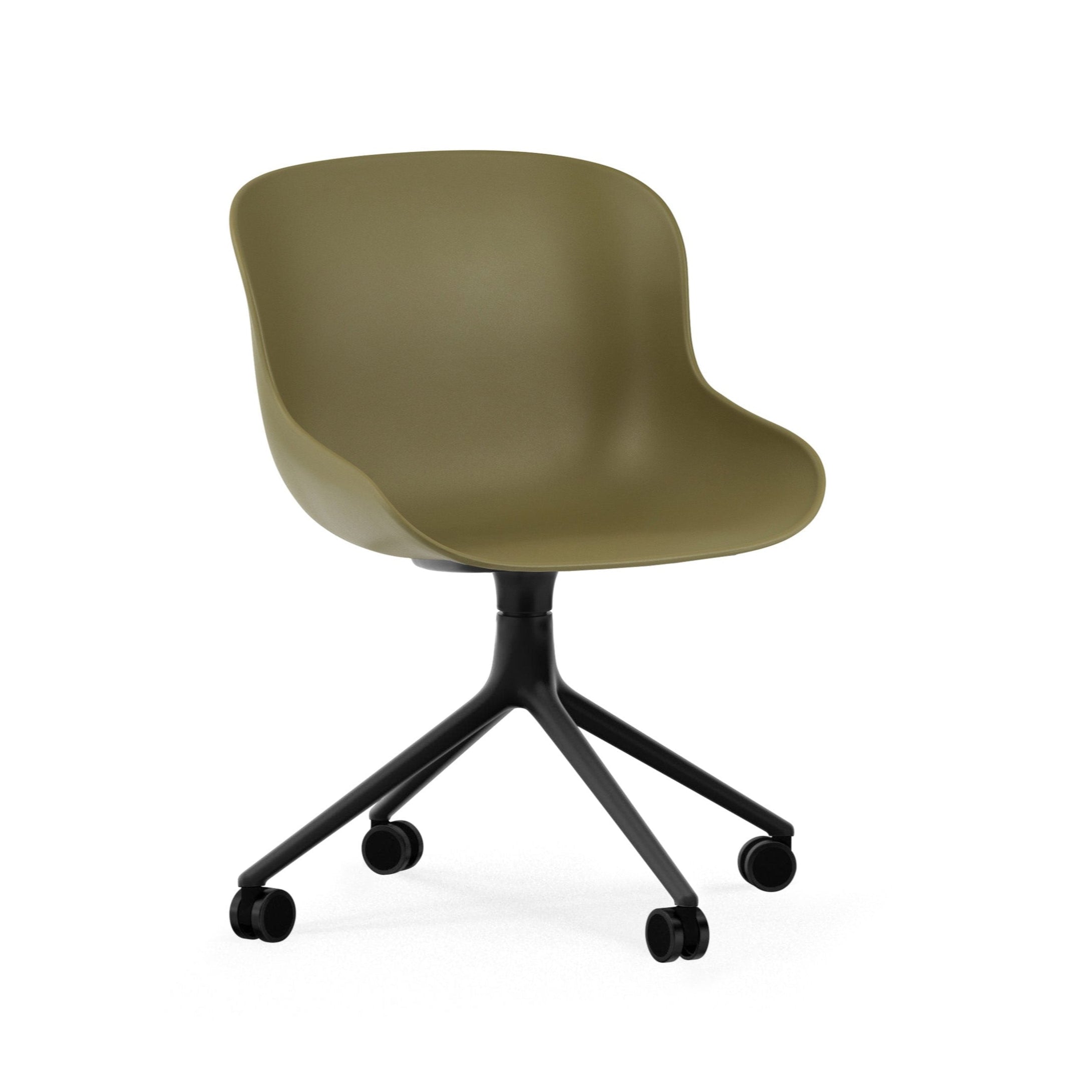 Hyg 4W olive chair with black base