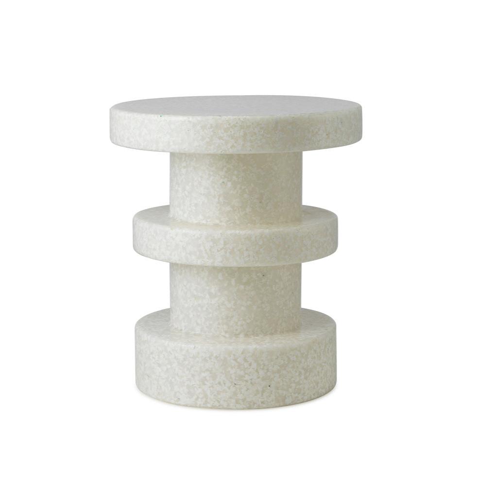 Side table bit stack white