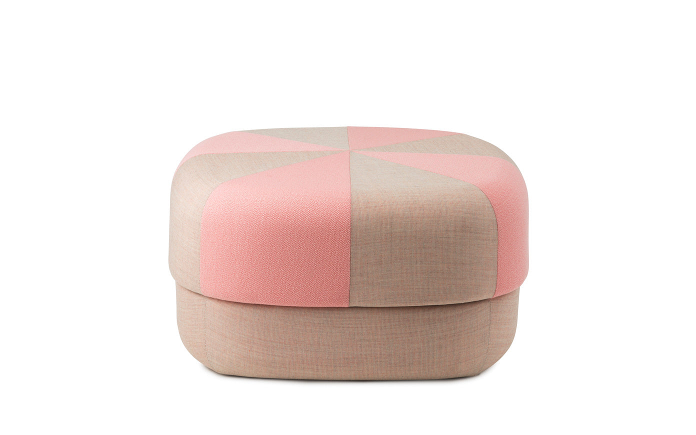 Pouf circus duo pink with beige