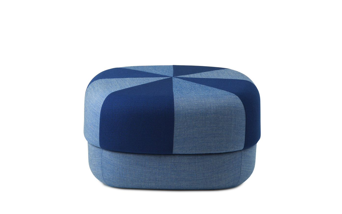 Pouf Circus Duo Blue mit Marineblau