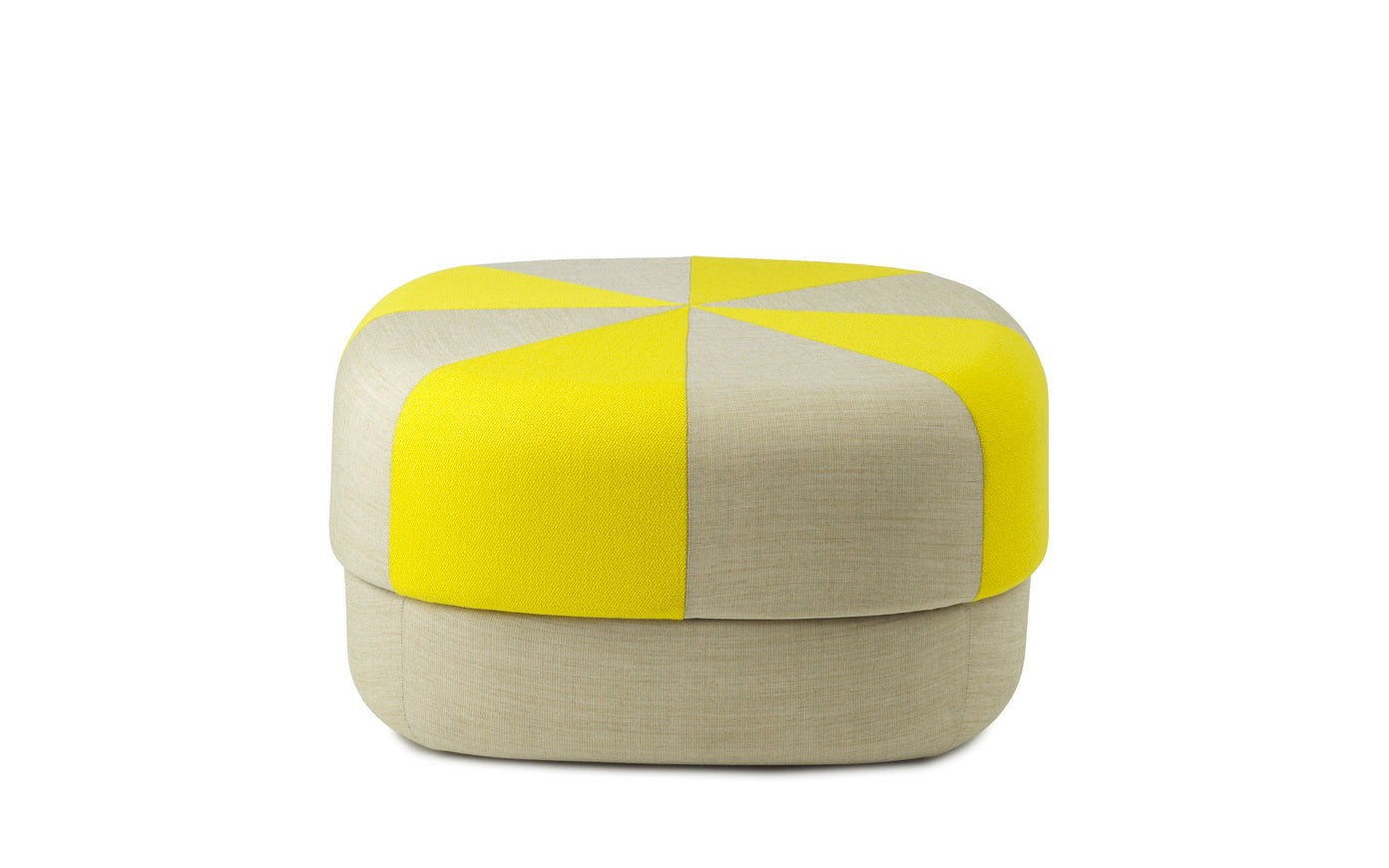 Pouf circus duo yellow with beige