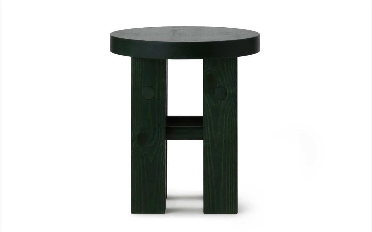 Dark green fyr stool