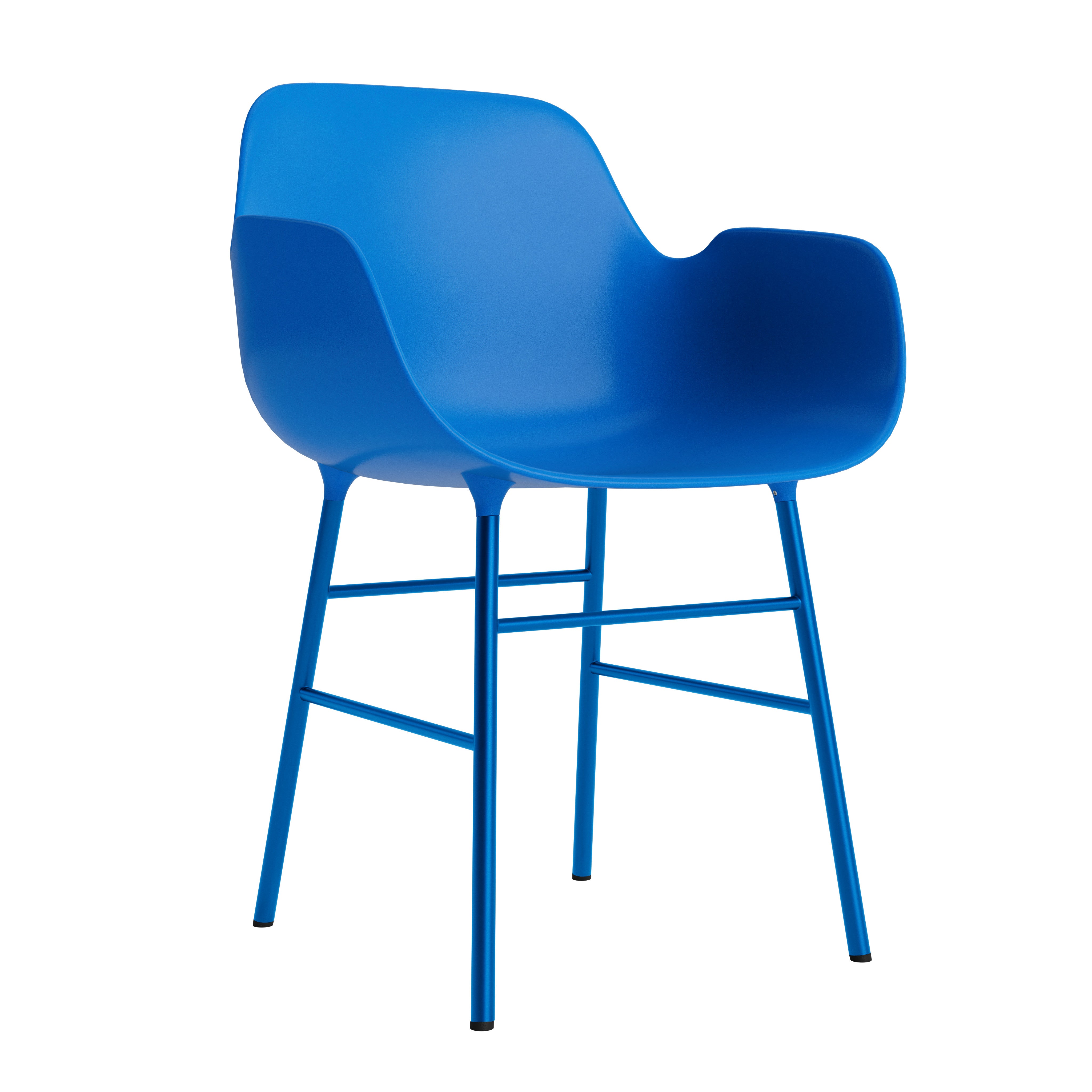 Chair with armrests blue forms