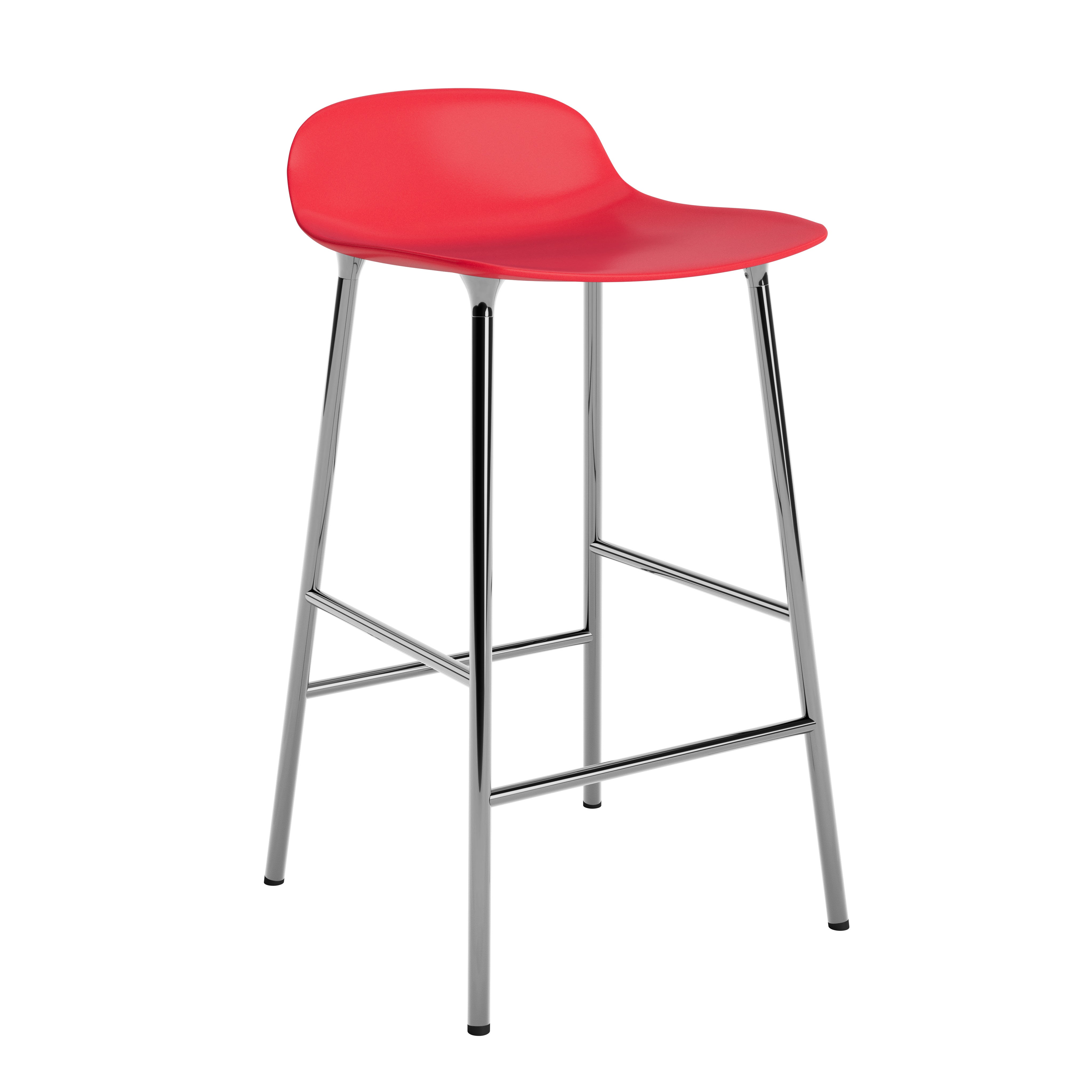 RED FORM HOKER WITH CHROMED BASE